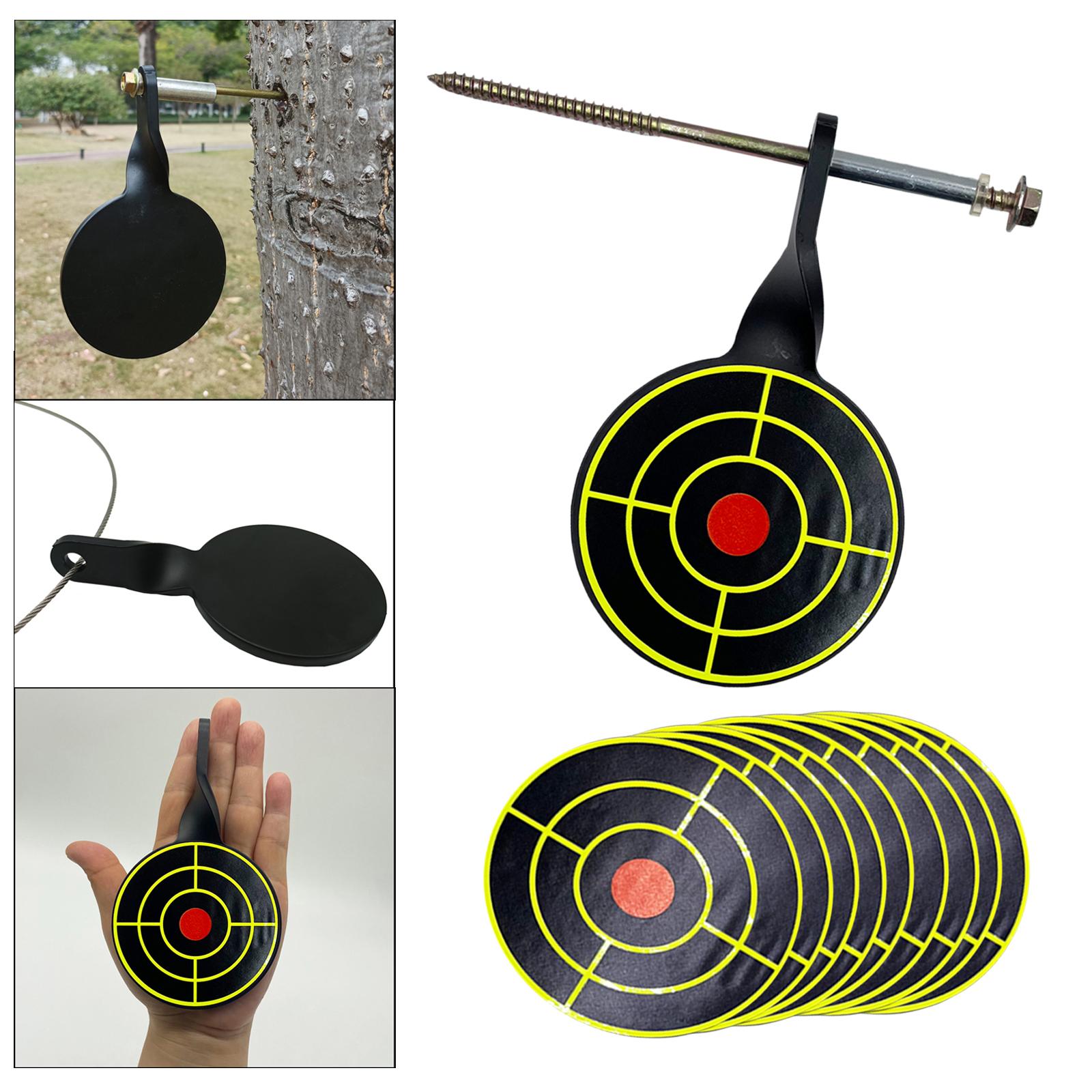 Thickened Steel Practice Target 5mm Tree Standing Target Screwed Type Rotary for Range Outdoor Shooting Practice Hunting Games