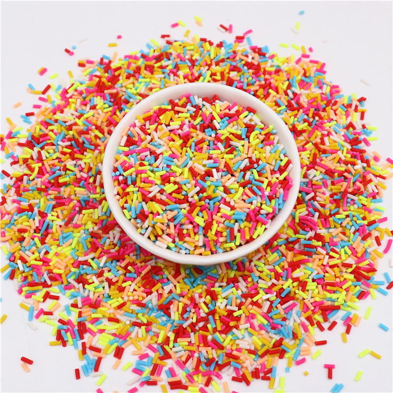Bunte Mischung aus zylindrischen Polymerscheiben, Streusel zum Schleimfüllen von Ton, DIY-Kristallhandwerk, kleines Kunststoff-Klei-Zubehör – Detail 10