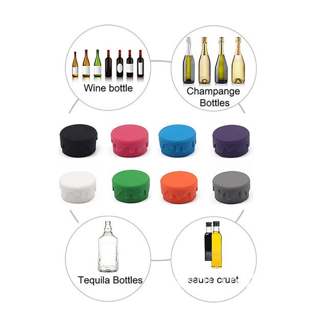 5Pcs Silicone Beer Bottle Cap Preservative Cover Bottle Cover Vinegar Soy  Cocktail Lid 3cm Wine Stopper - AliExpress