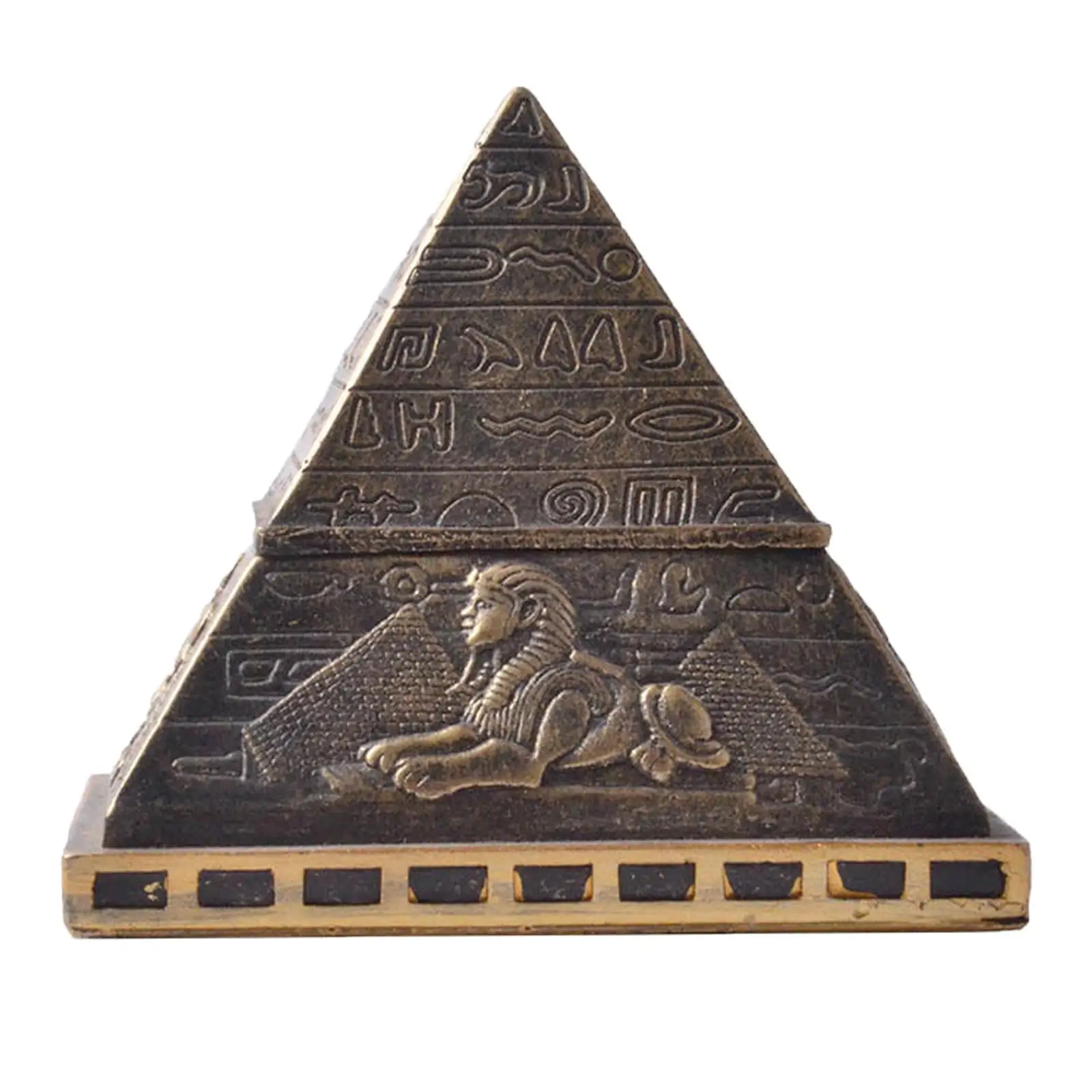 Ancient Egypt Pyramid Sculpture Architecture Storage Figurines Office Feng Shui Souvenir Jewelry Box Decoration Ornaments