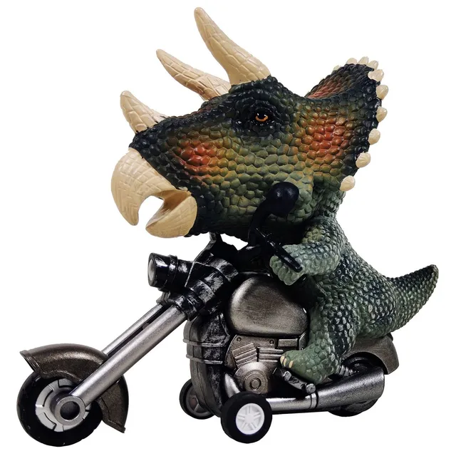 Carros de brinquedo de dinossauro 2 pacote friction powered jogo de  motocicleta T-rex e Triceratops Monster Dino Brinquedos para meninos idade  3,4
