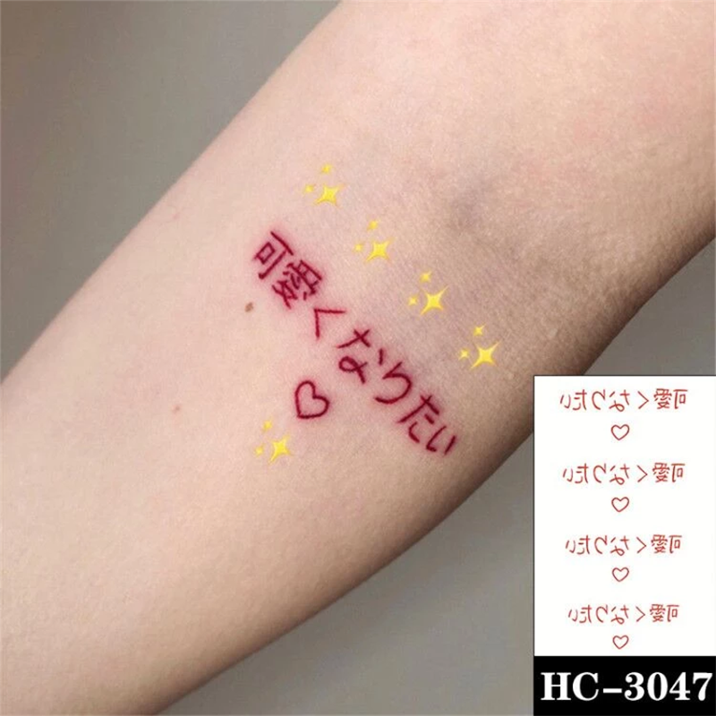 Best of Red Japanese Cute Design Waterproof Temporary Tattoo Sticker Female Male Wrist Leg Fake Tattoo Cartoon Small Sticker Reviews & Tips