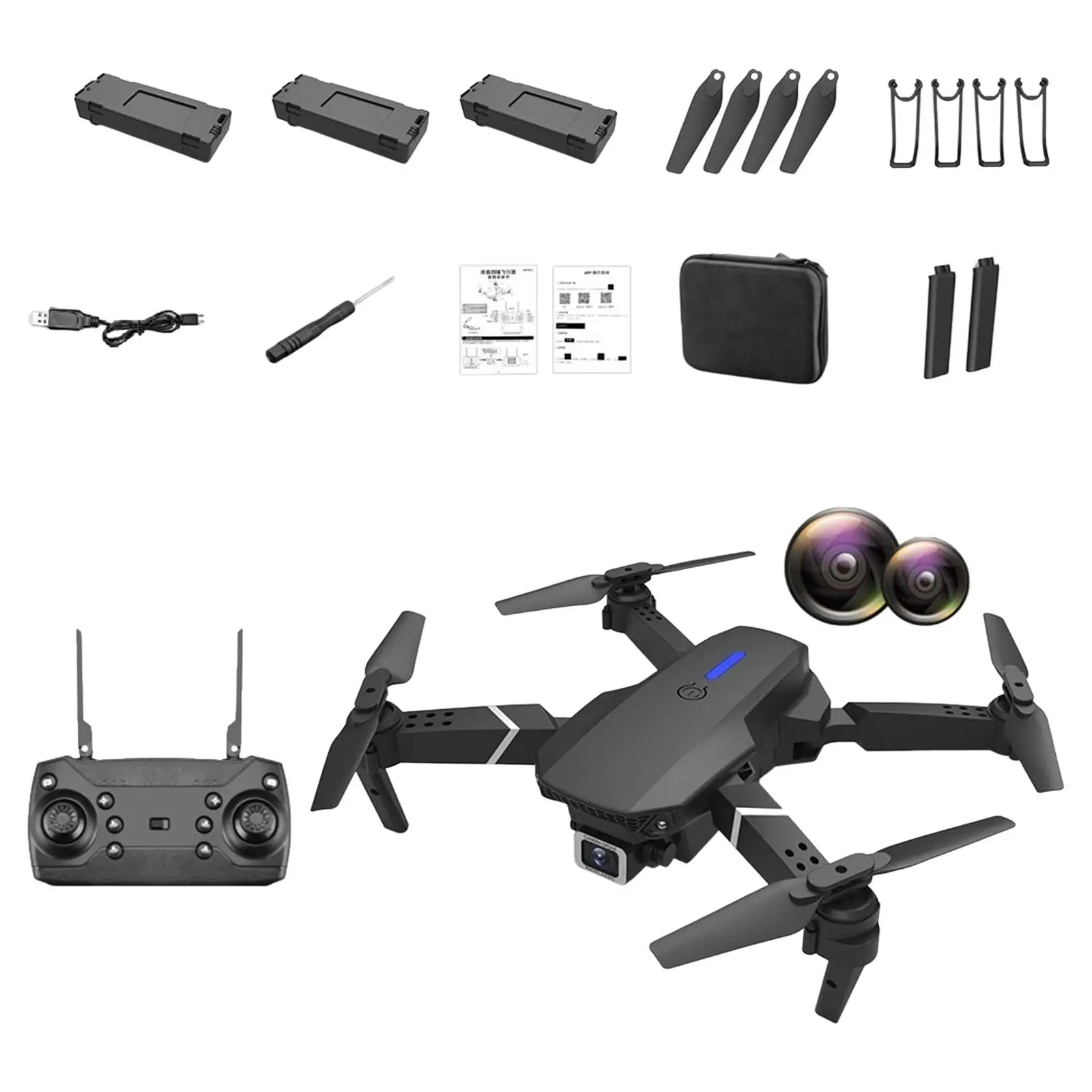 Quadcopter Toy Fixed Height antishake RC Drone for Game Video Sharing Travel Film