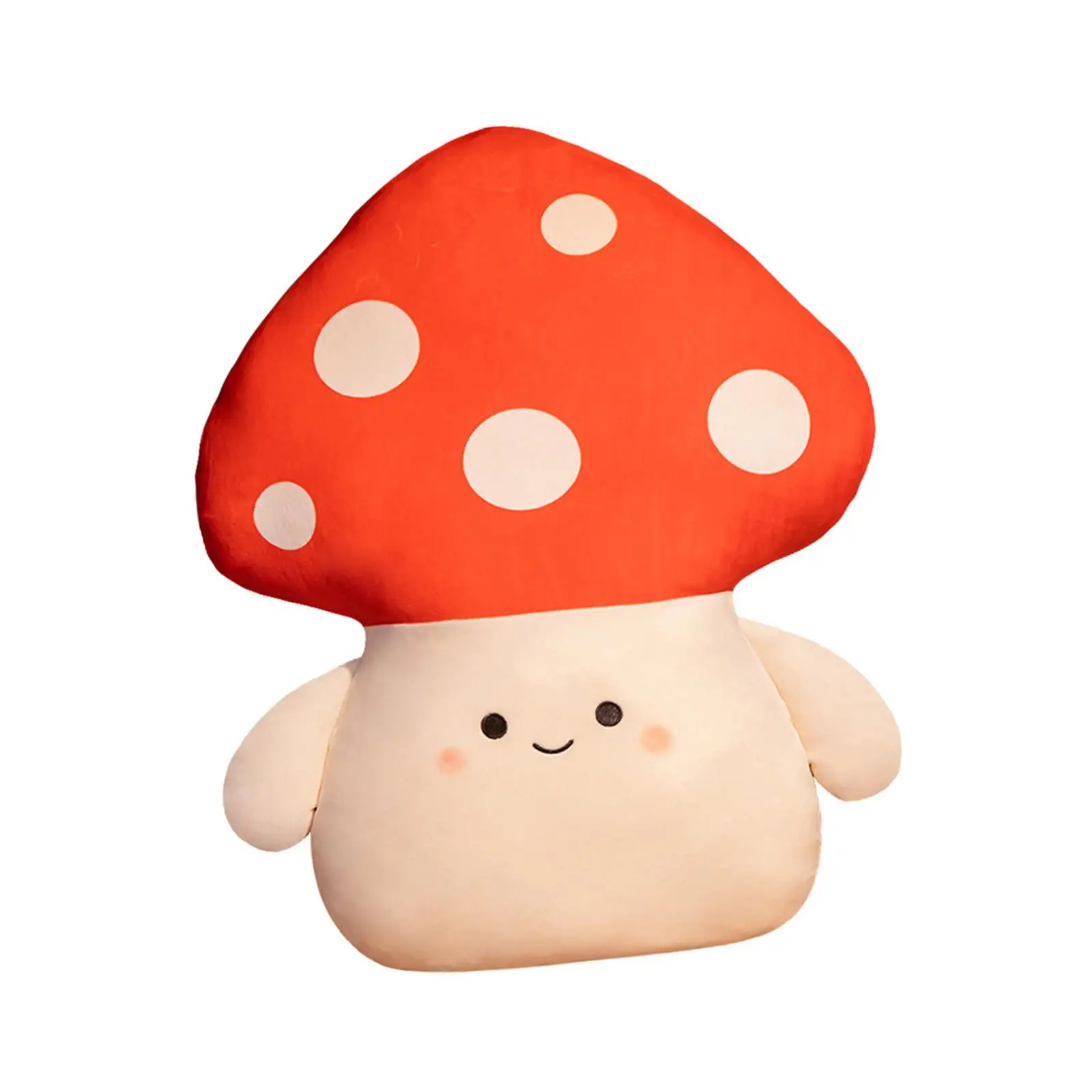 Cute Plush Mushroom Toy Stuffed Mushroom Plush Toy Ornament Soft Throw Pillow for Living Room Bedroom Decor Housewarming Gift