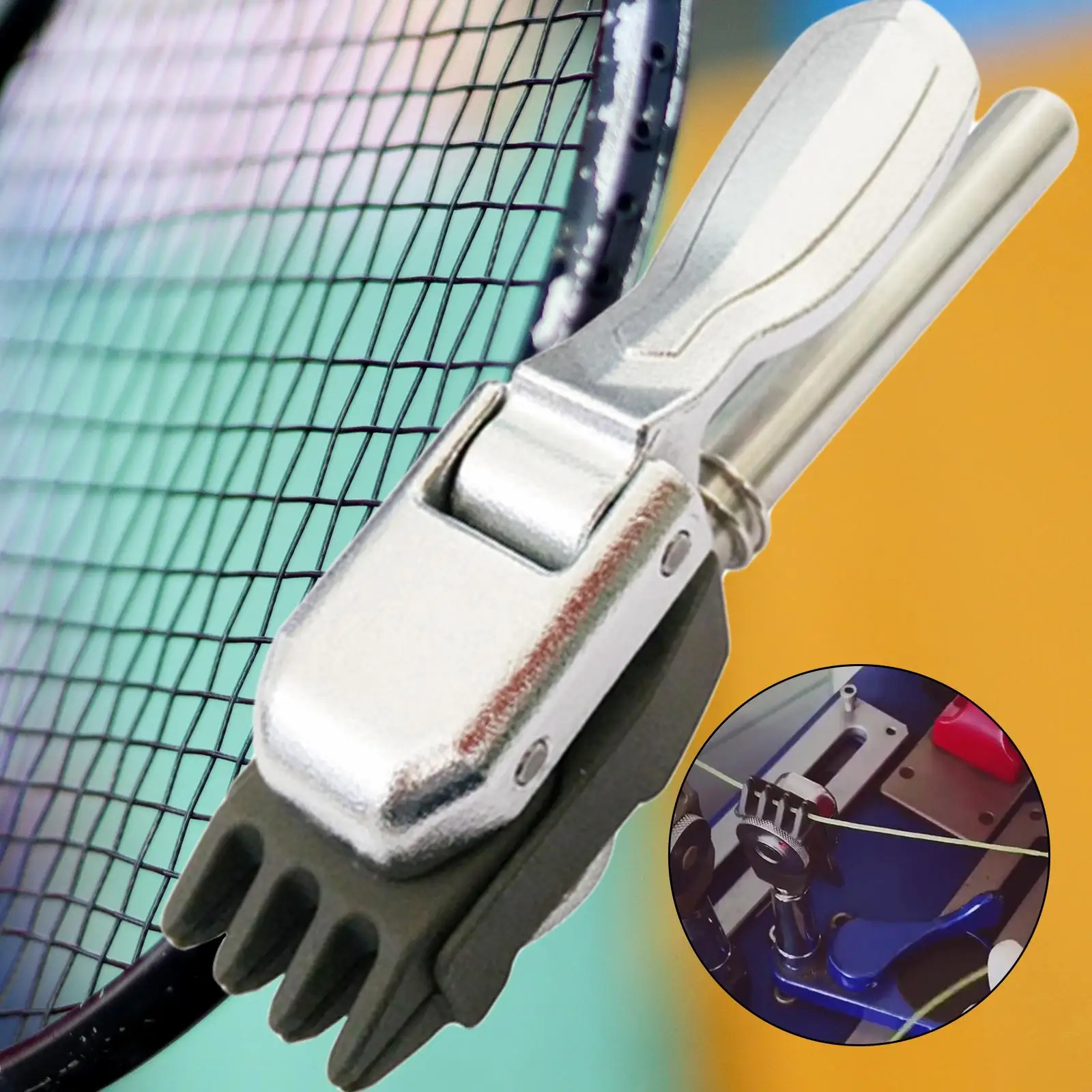 Durable Badminton Racket Machine Accessories Racquet Flying Clamp Supplies Stringing Sturdy Silver Straightening Tennis Squash