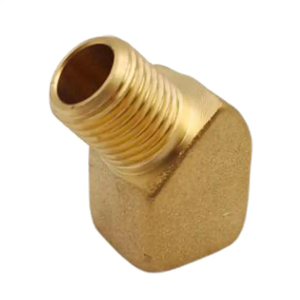 Solid Brass Street Pipe Elbow Thread 1/4`` Male NPT Fuel Water