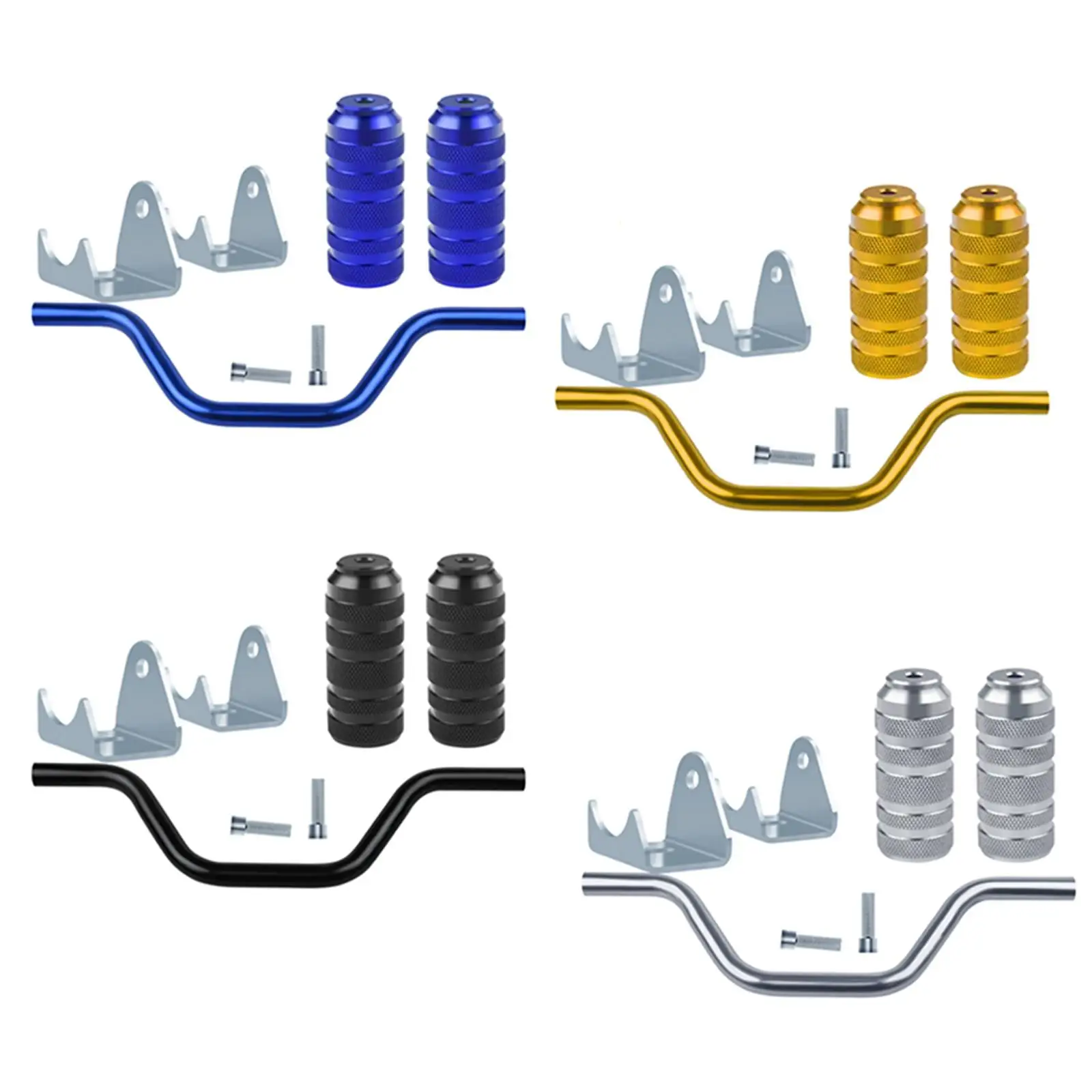 Universal Motorcycle Foot Pegs Pedals, Elbow Pedal Lever CNC Footpegs Foot Rests/ Fit for Scooter Dirt Bike UTV/
