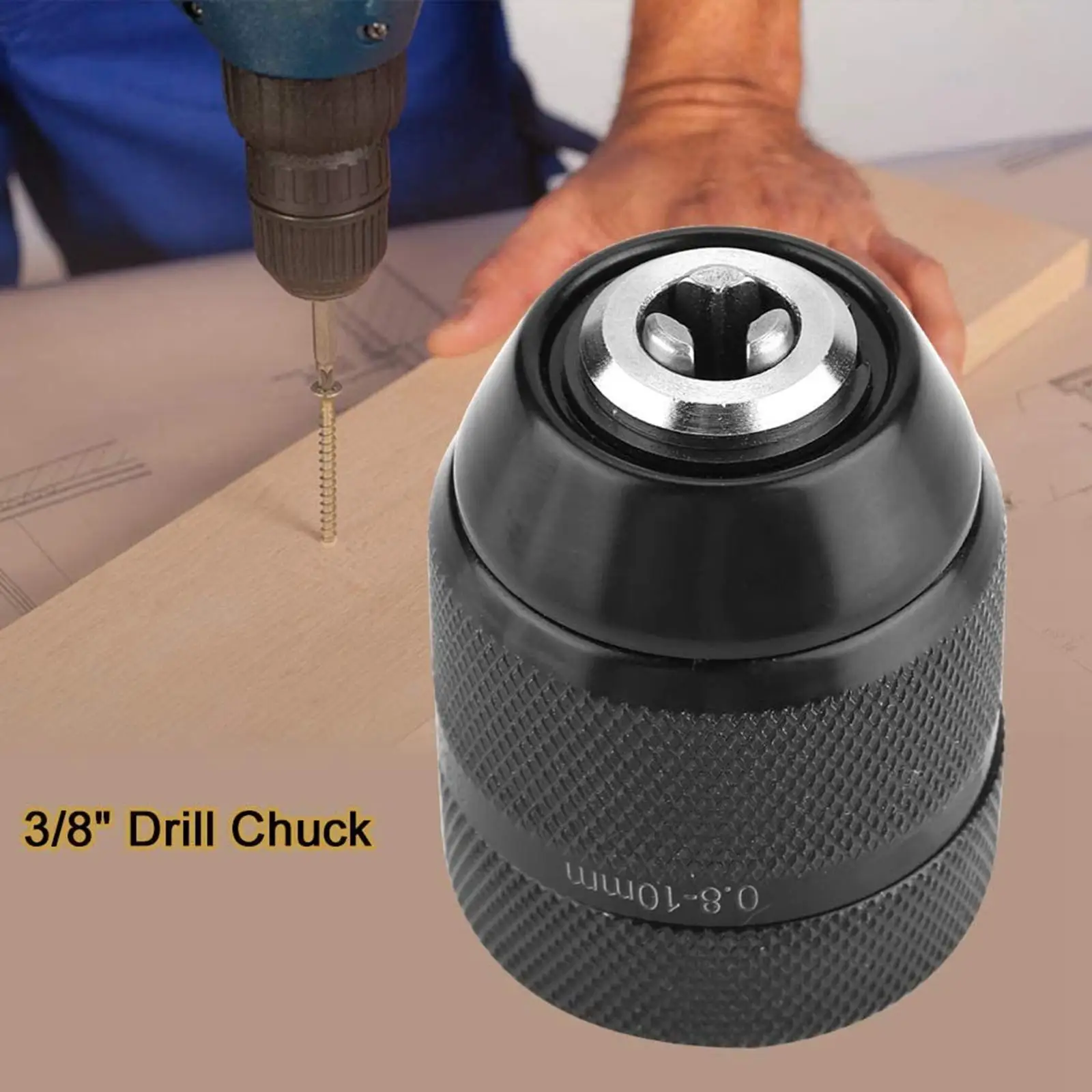 keyles Drill Chuck Converter 3/8-24 Steel Material for Home Improvement