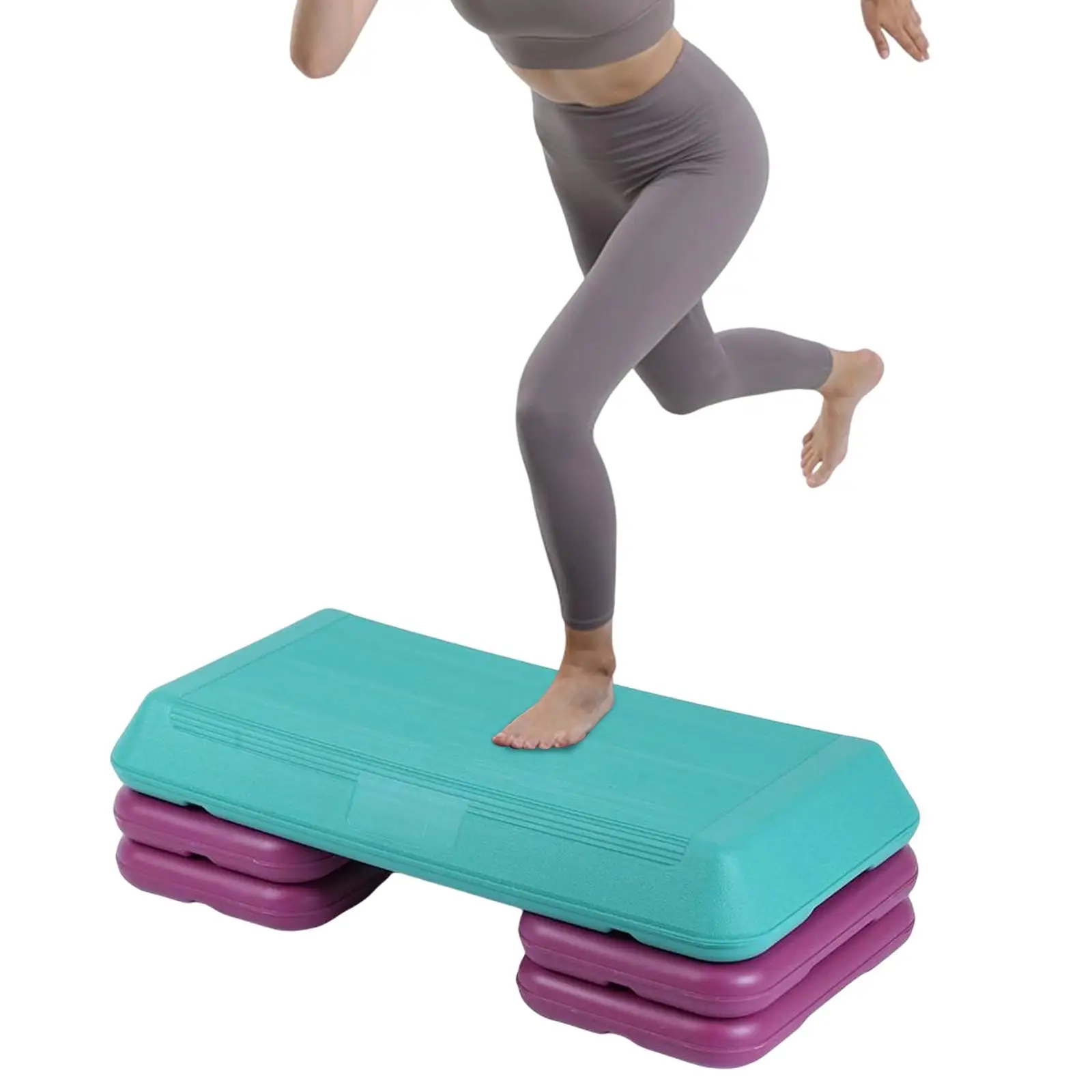 Fitness Pedal Non Slip 3 Adjustable Heavy Duty Aerobic Step Trainer for Children Adults Balancing Home