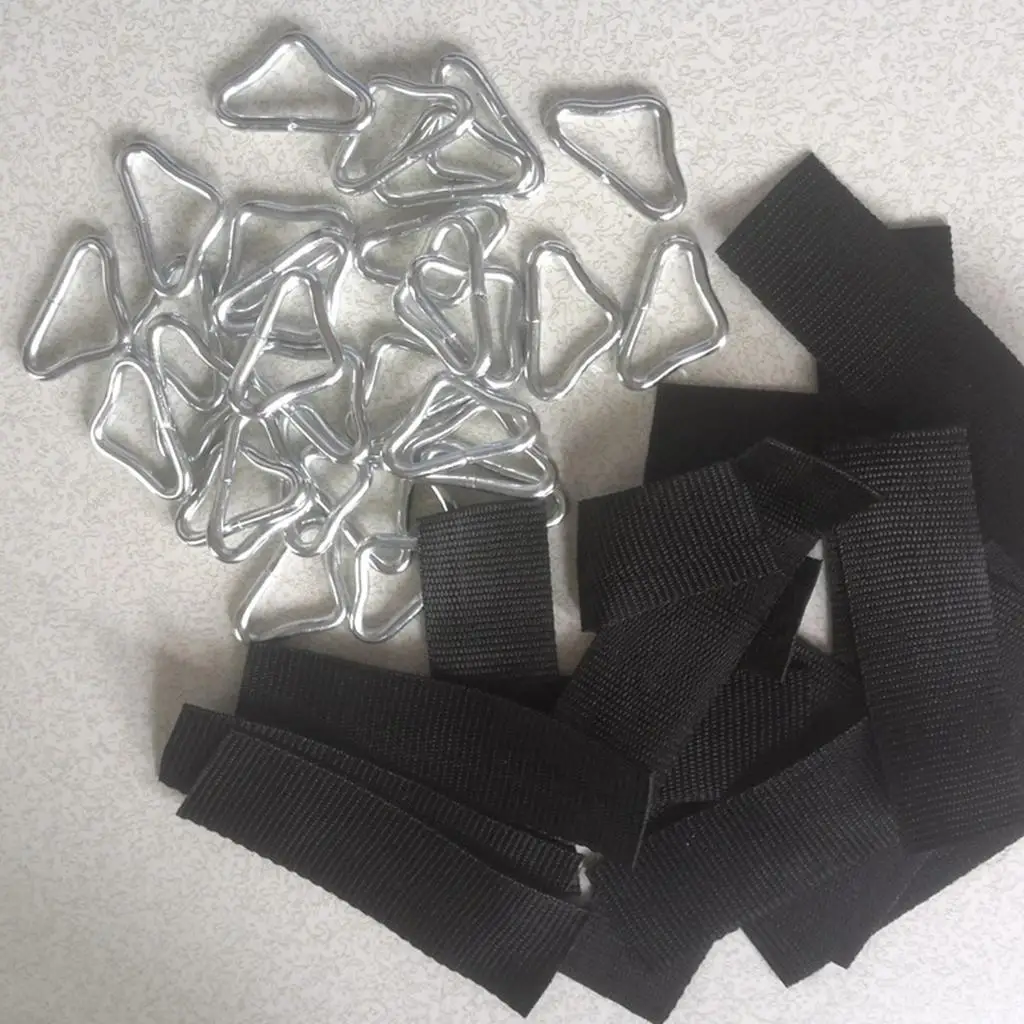 10pcs Triangle Rings Trampoline Mat Replacement Buckle Straps