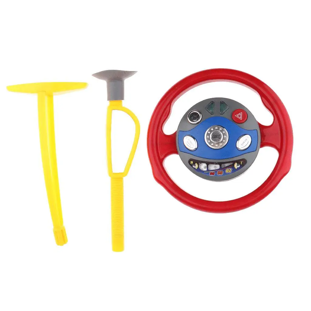 Multi-functional Steering Wheel Toy with Various Music and Light Kids Playing Toy Supplies