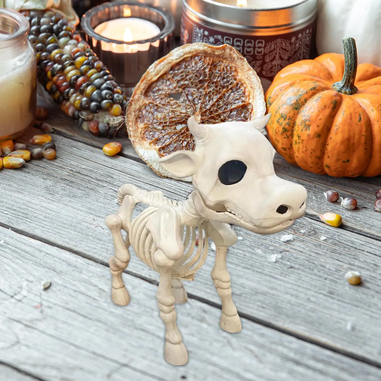 Cow Skeleton Halloween Decoration Novelty Gifts Collectible Garden Sculpture