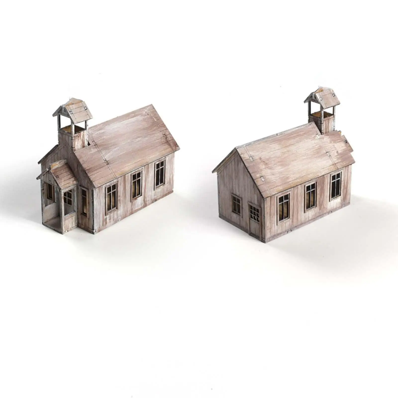 1/72 Handmade Miniature House Ornaments Architecture Scene Model for Micro Landscape Model Railway Architecture Model War Scene