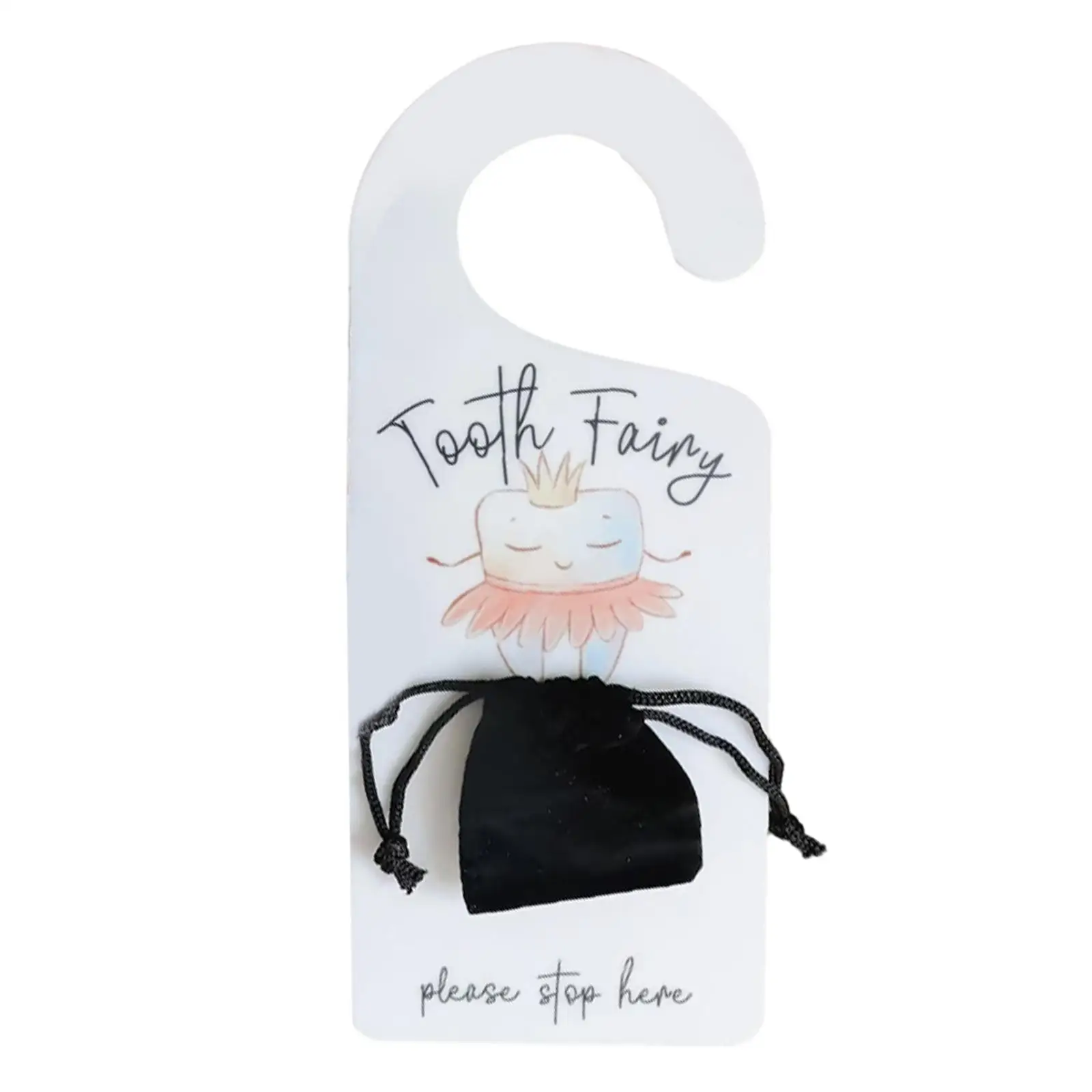 Tooth Fairy Door Hanger Kids Boys Girl Decor Storage Case under Pillow Pouch