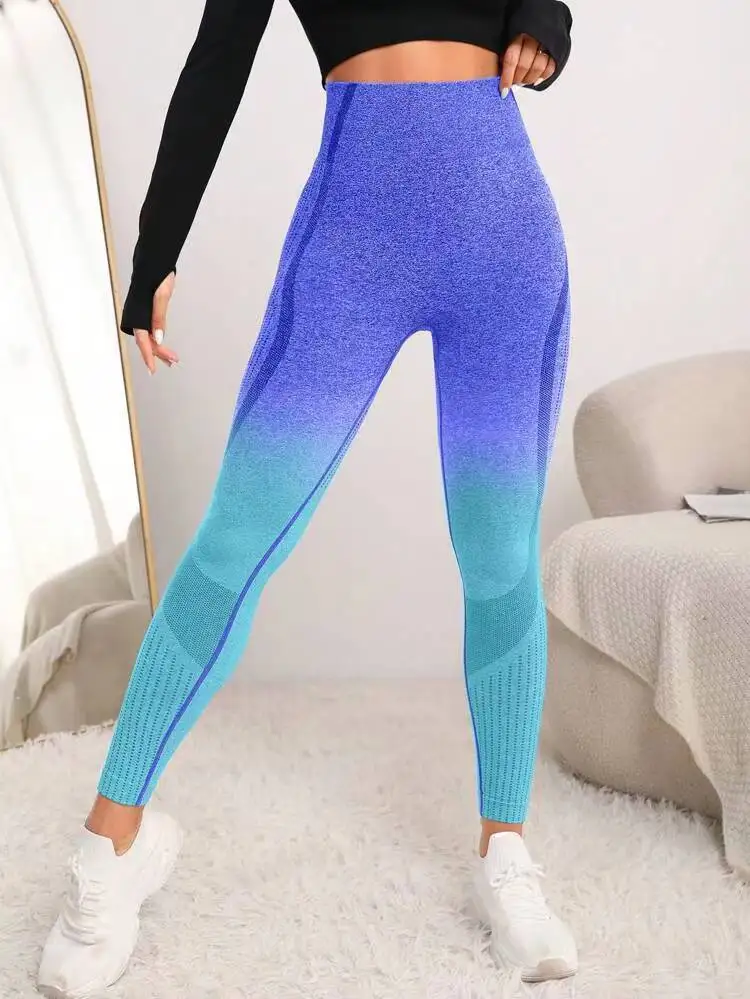 S1f84a1f37a3e4e9587adefb9439dea2b0 Sexy Women Yoga Leggings Gradient Seamless Sports Legging Gym Fitness Clothing Workout Leggins New Booty Push Up Tights Leggings