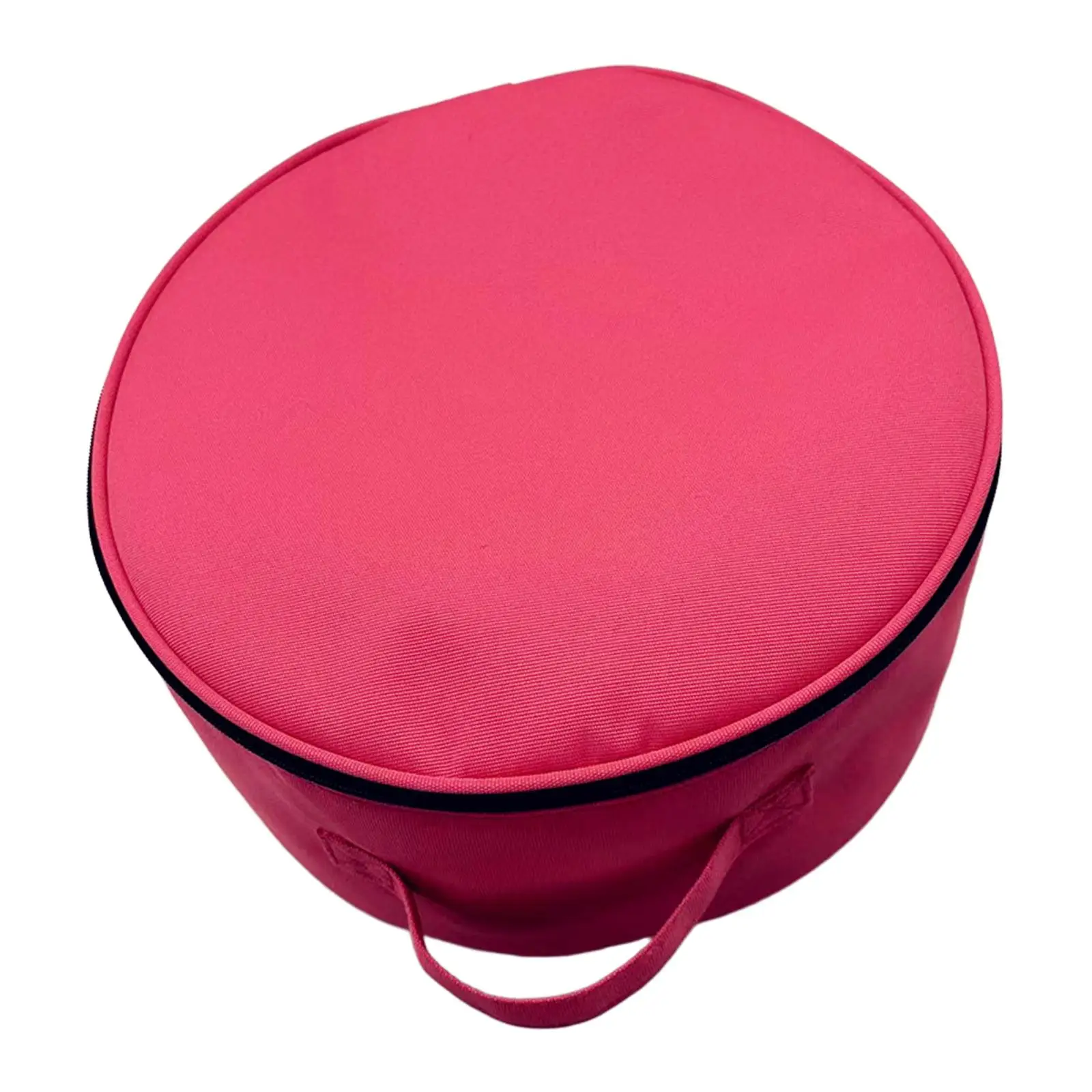 Storage Fan Handbag Round Cosmetic Bag Waterproof Multifunctional with Handle