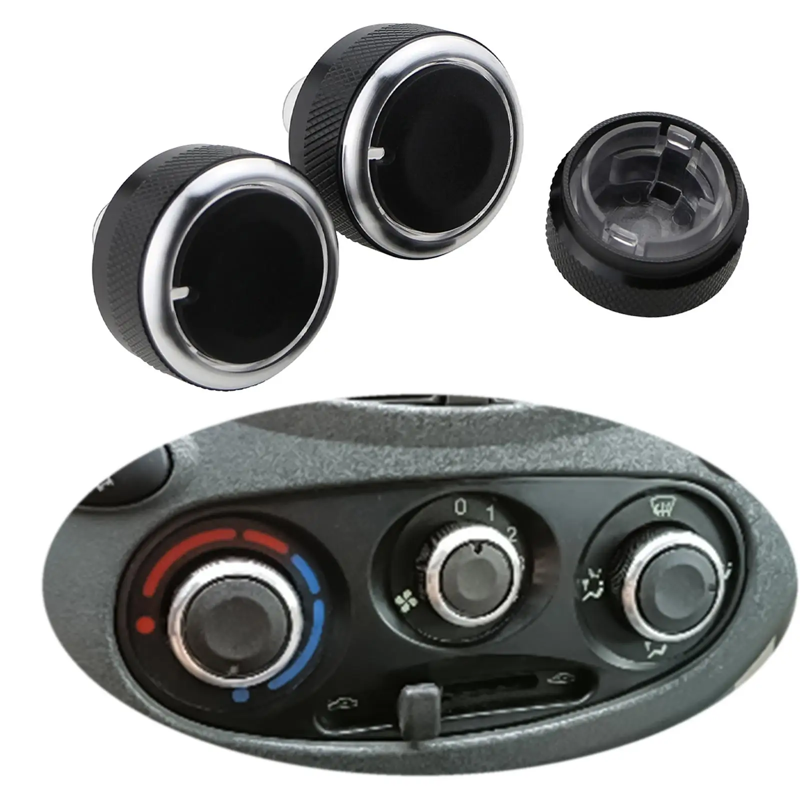 3Pcs Car Air Conditioner Control Knob Spare Parts Car Interior Accessories Air Conditioner Climate Control Knob for Granta