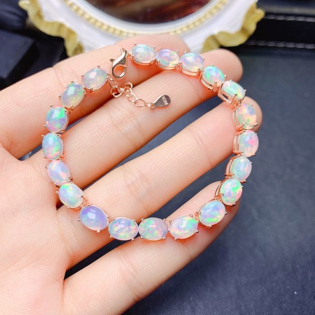 Natural Ethiopian Fire Opal Round Balls Gemstone Bracelet 925 Sterling Silver buying Bracelet Beaded Anniversary Gift Wedding Gift