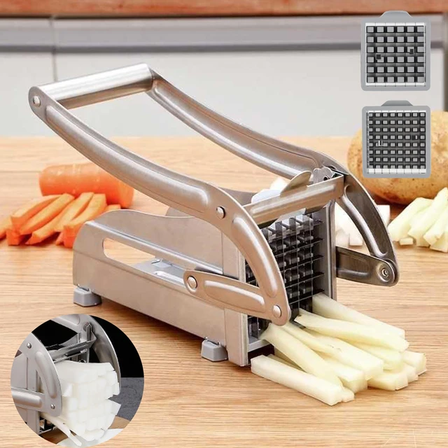 Stainless Steel Potato Chipper French Fry Cutter with 36/46 Holes Blades  Manual Food Slicer Kitchen Gadgets - AliExpress