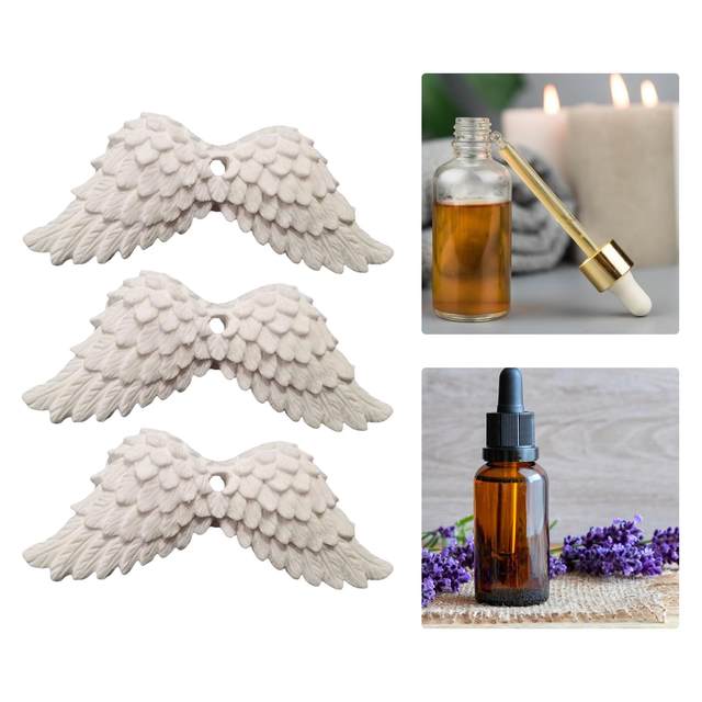 3x Auto Interior Decor Car Wings Pendant Ornament Simple Gift Universal Gypsum