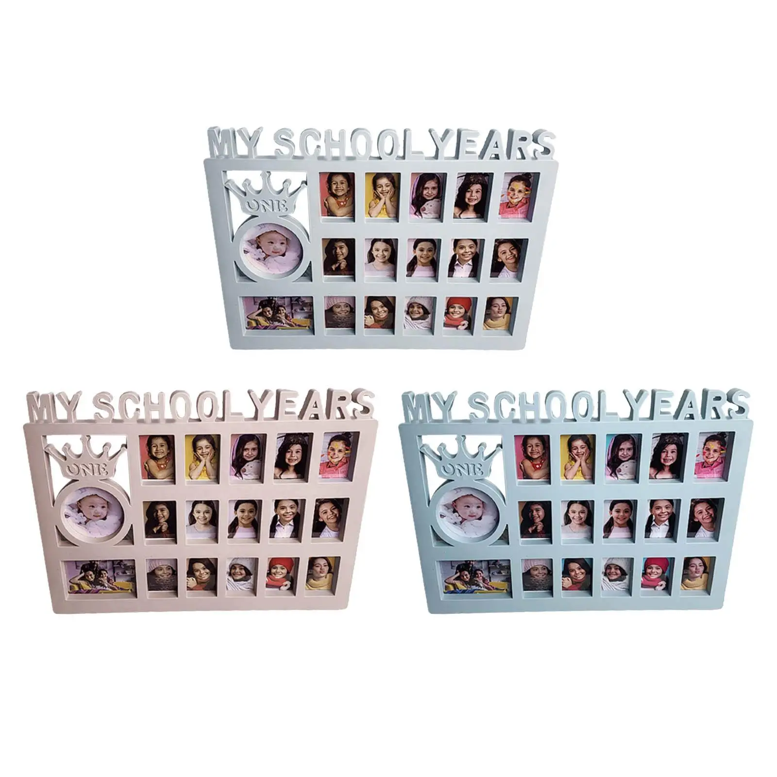 Novelty School Days Graduation Frame School Years Photo Collage Student Keepsake Picture Frame Kids Picture Frame for Students