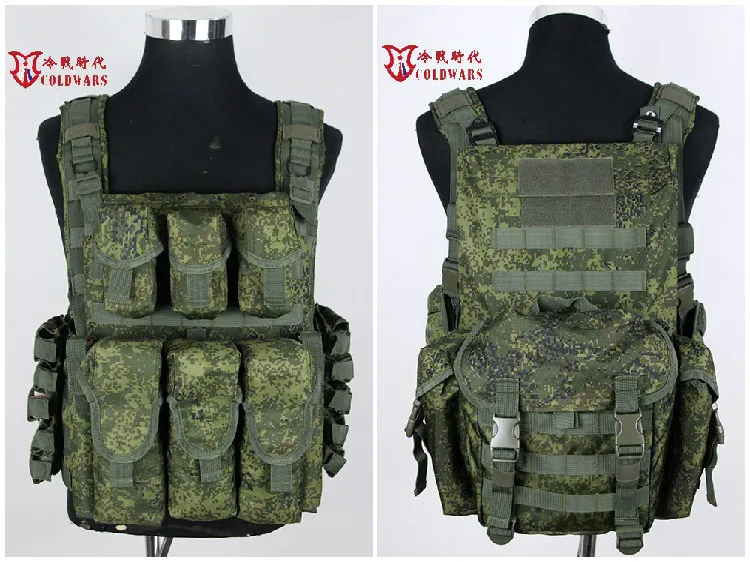 Lightweight Modular Russian 6b46 Tactical Vest Body Armor + AK