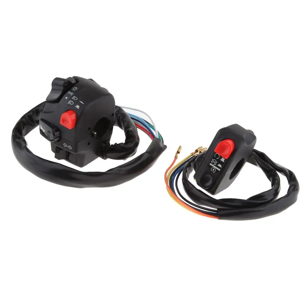 2/8 inch Motorcycle Handlebar  Light Headlight Ignition  Switches Assembly for 