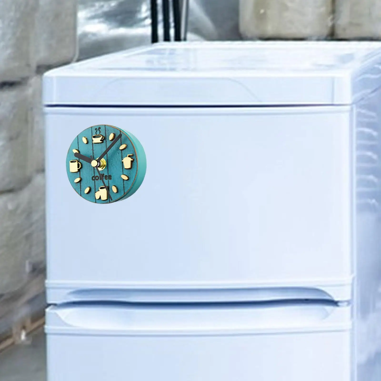 Fridge Sticker Clock Creative Sticker Decorative Refrigerator Magnets Sticker Wall Clock for Cabinet Kitchen Decoration