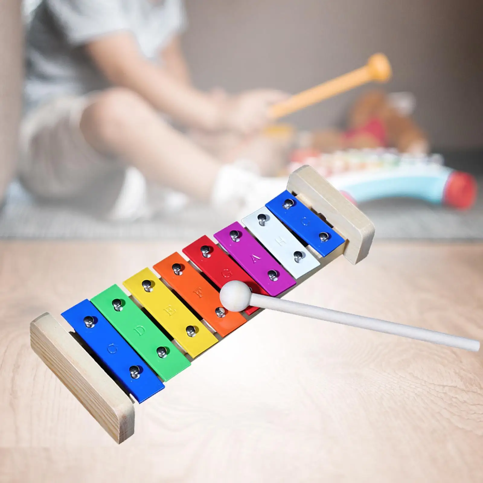 8 Scales Xylophone Kids Musical Instrument Educational Hand Percussion Xylophone for Kids Musical Toy for Birthday Gift Kids