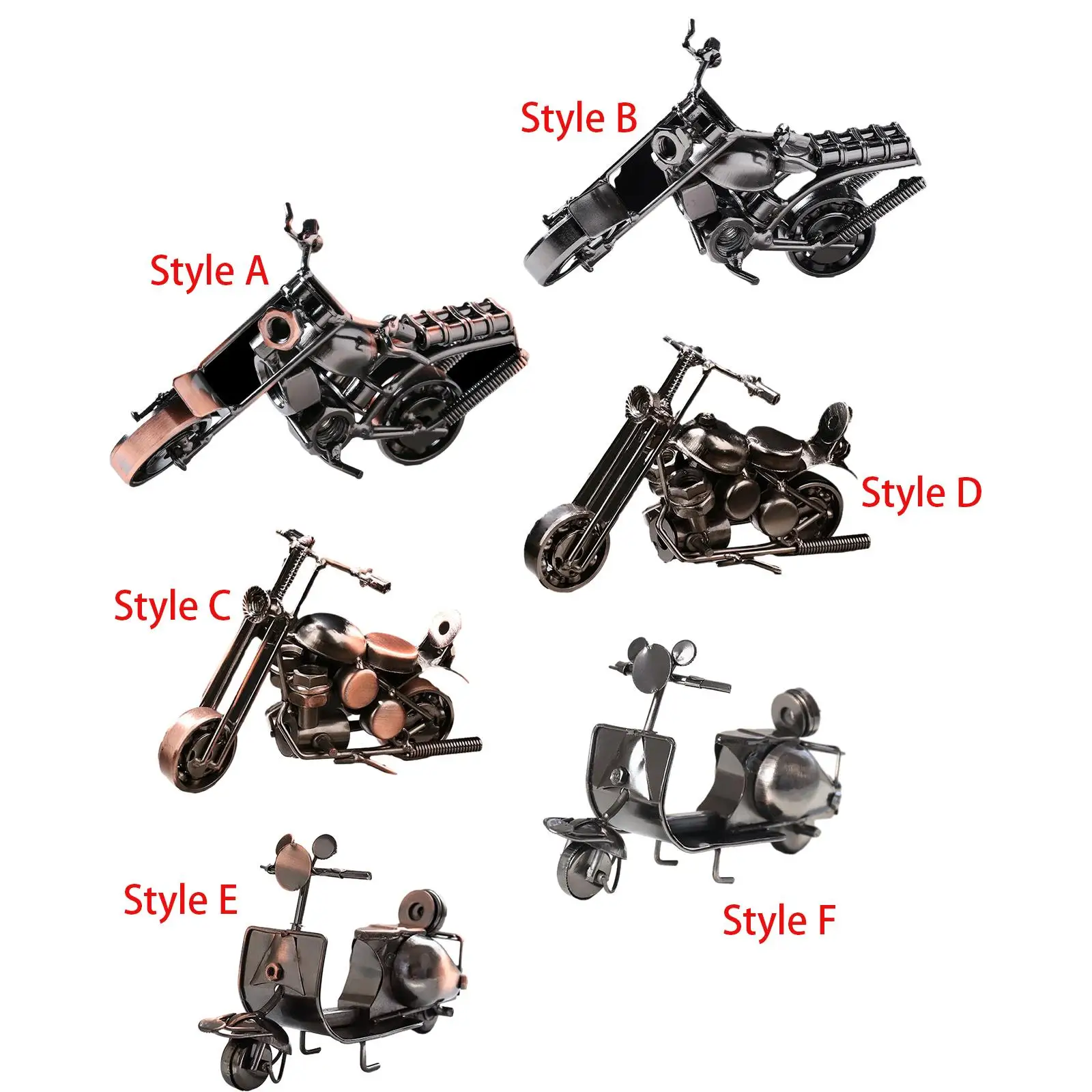 Metal Motorcycle Model Motorcycle Sculpture Iron Classic Decoration Collection for Desktop Motorcycle Lovers Dad Boys