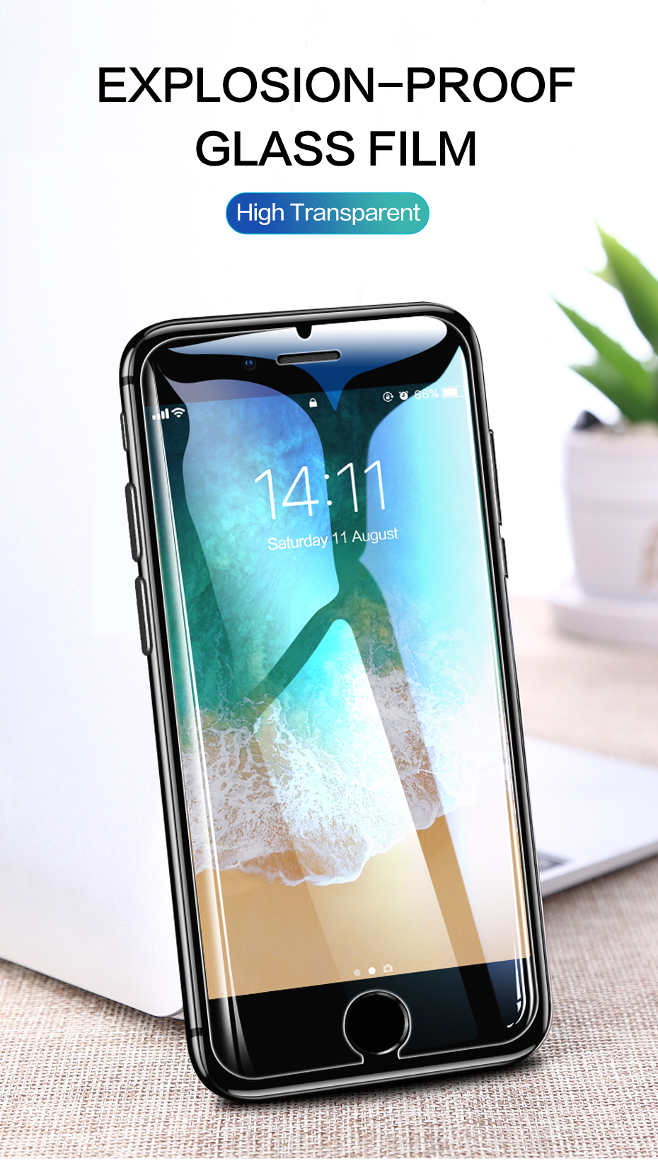 SmartDevil Screen Protector for iPhone SE3 2022 HD Tempered Glass for iPhone X SE 7 8 Front Film Anti Blue ray Glass