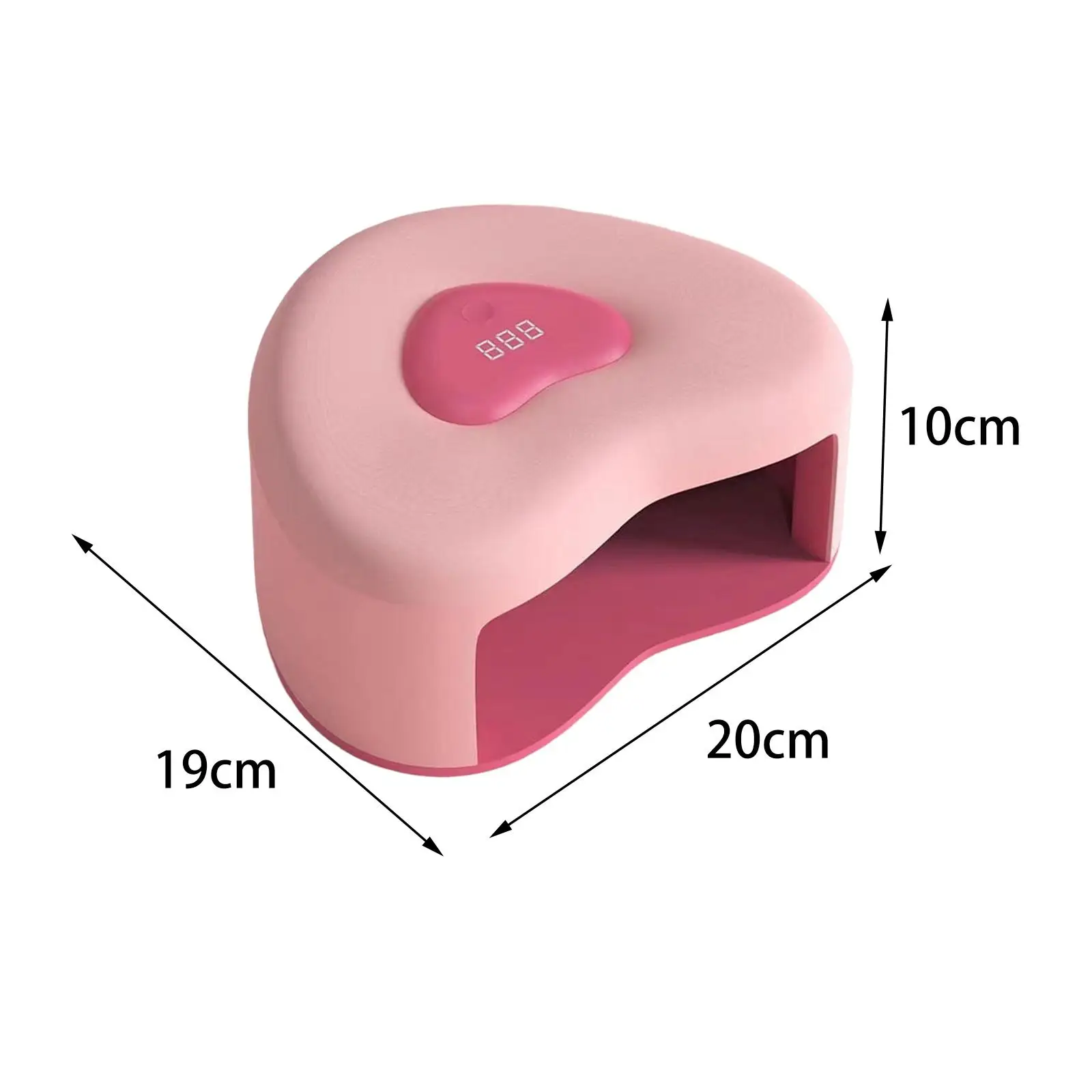 LED Nail Lamp 280W Glue Baking 53 Lamp Beads Quick Drying Pink for Travel