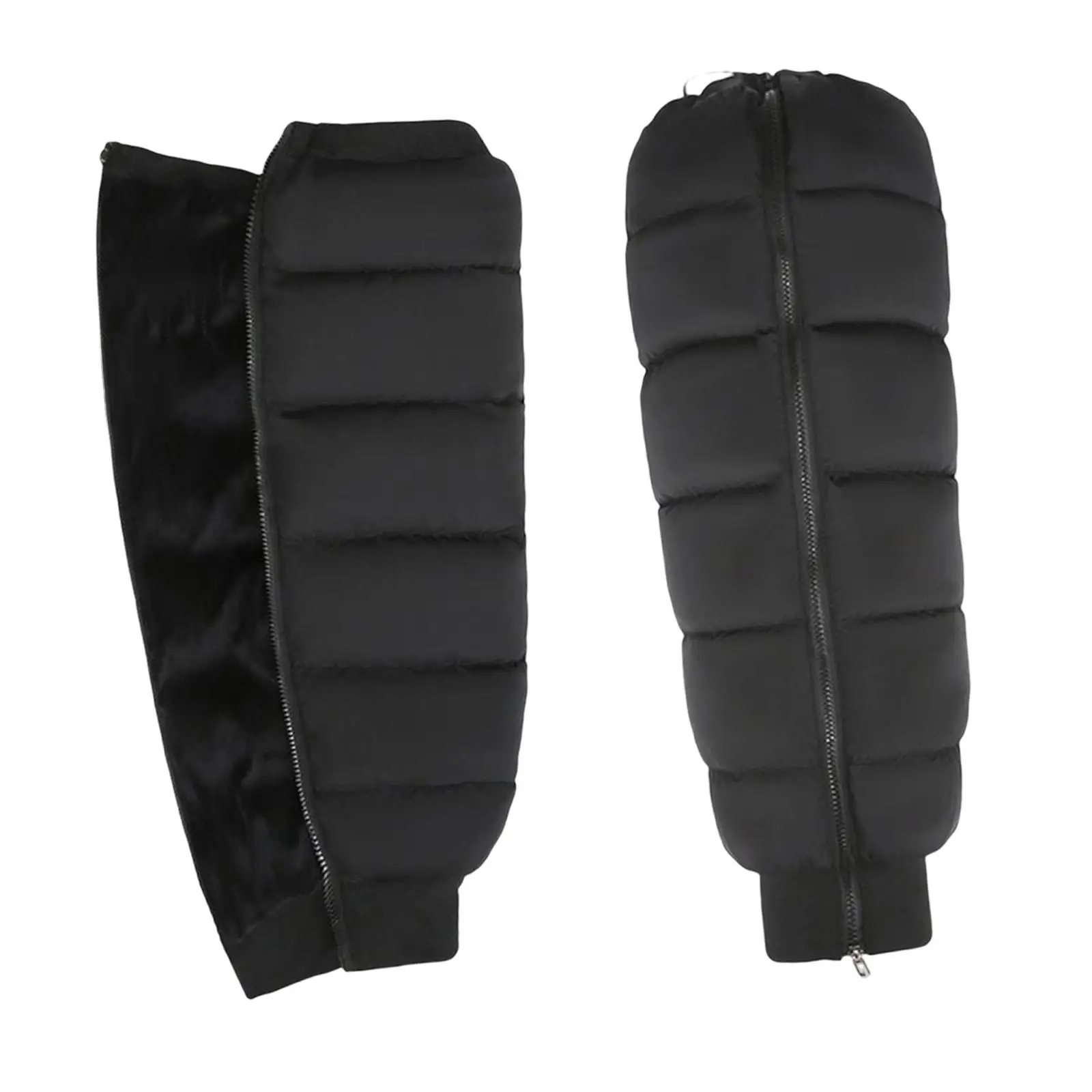 1 Pair Winter Cycling Knee Pads Protective Gear Black Warmer Windproof Men and Women Leg Sleeve for Cold Winter Riding Skiing