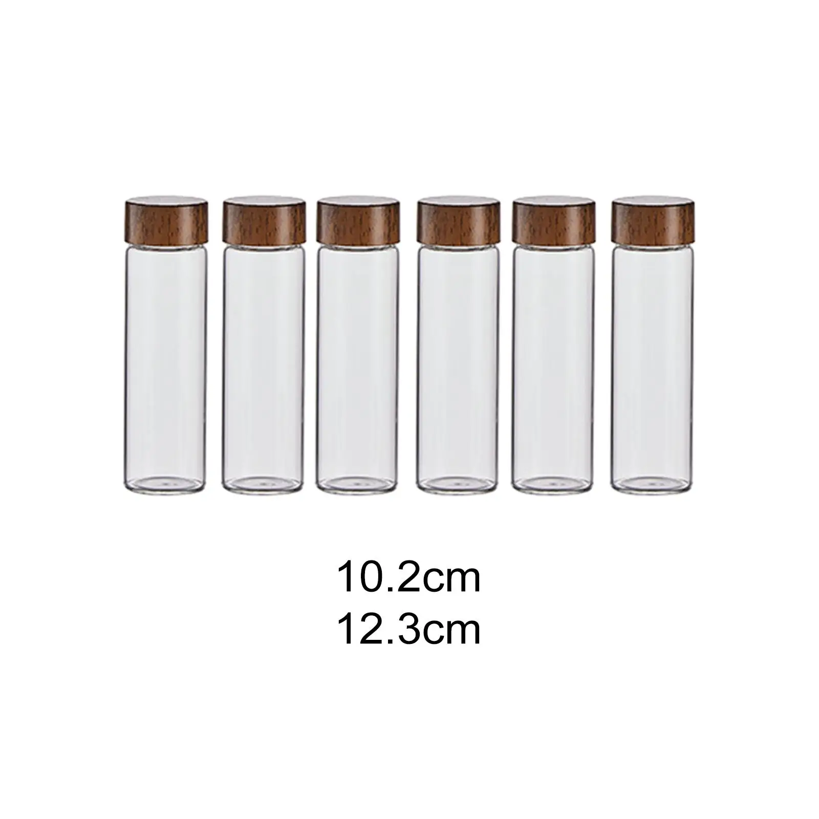 6 Pieces Coffee Bean Jar Glass Coffee Beans Storage Containers for Cafe Bar