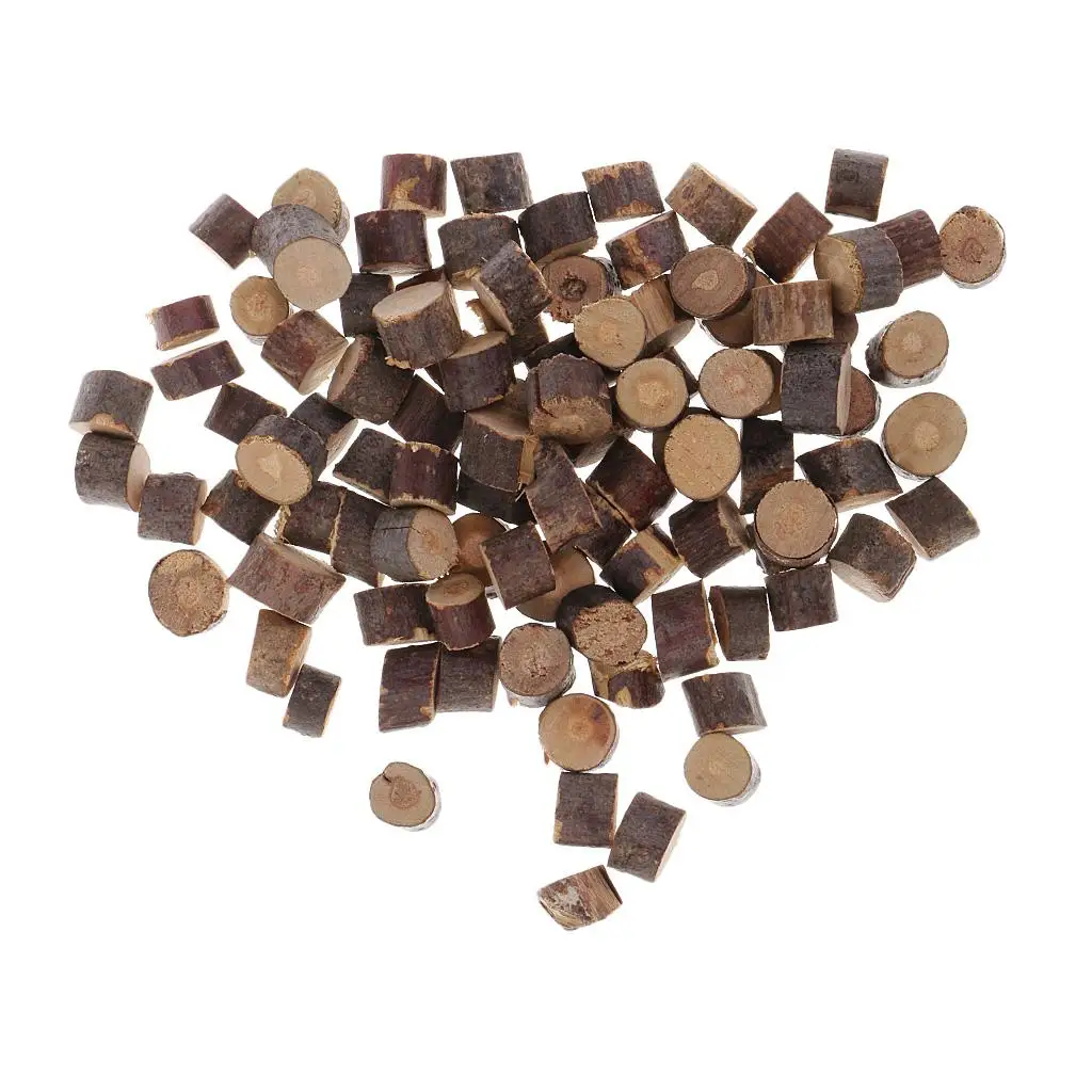 100pcs Natural Wood Slices 5mm Country  Wedding Table Centerpieces