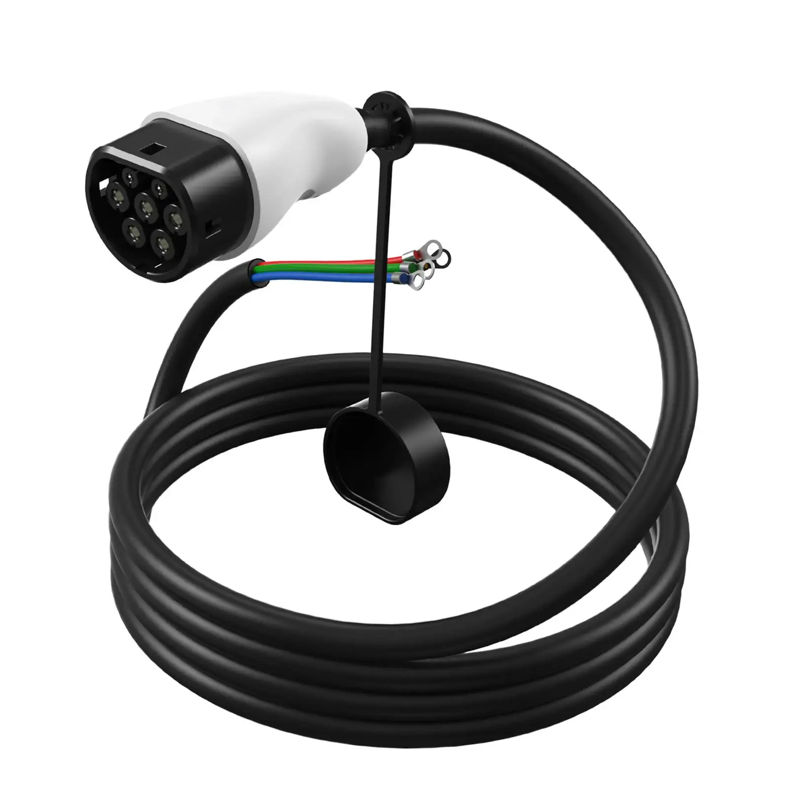 ev Charging Cable Car Charging Station Wire Male Plug Charging Parts 16ft EU Standard Waterproof Single Phase Flexible