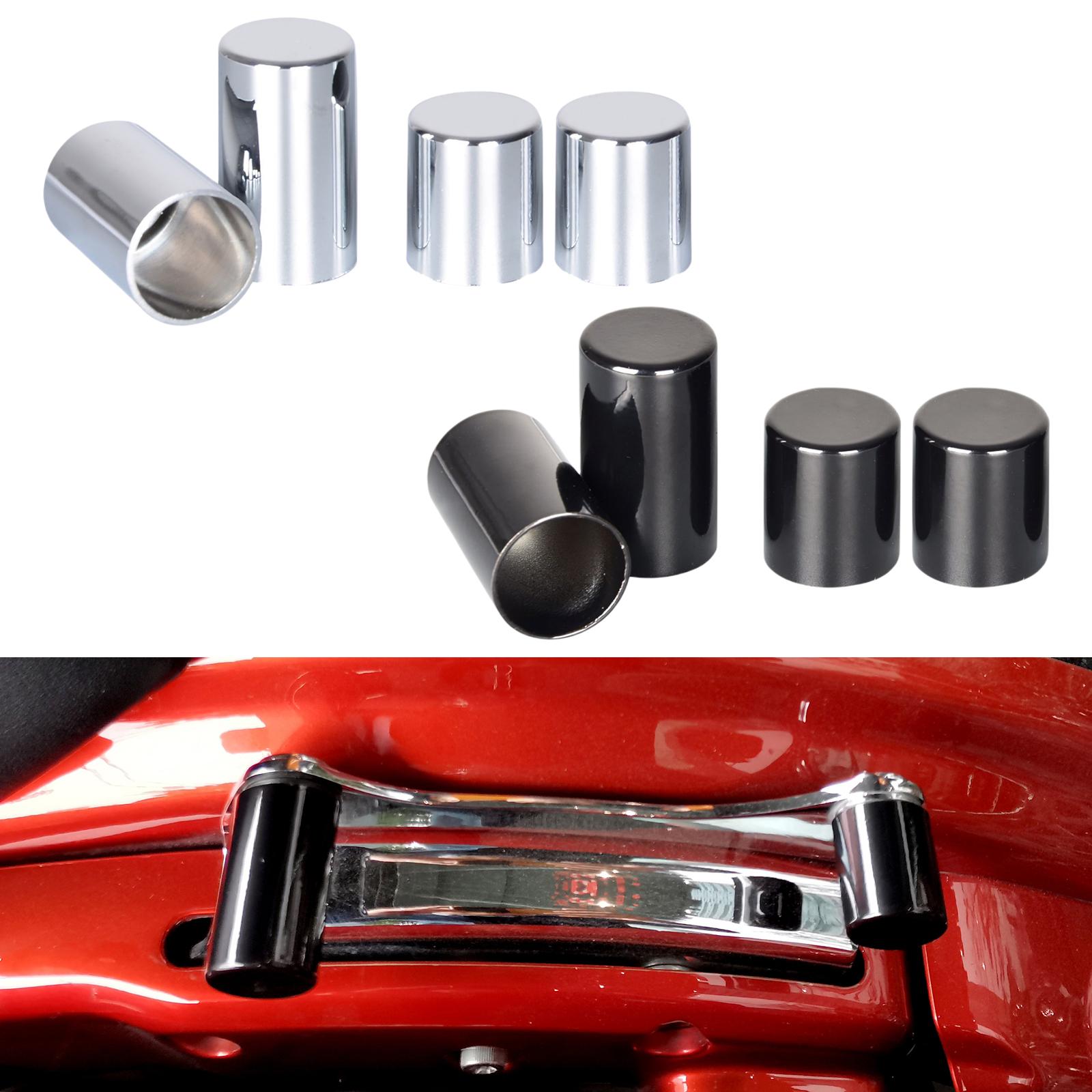 4x Chrome Docking Hardware Covers Aluminum Alloy Decoration Moto Accessory Fit for Harley Street Glide 2009-2021