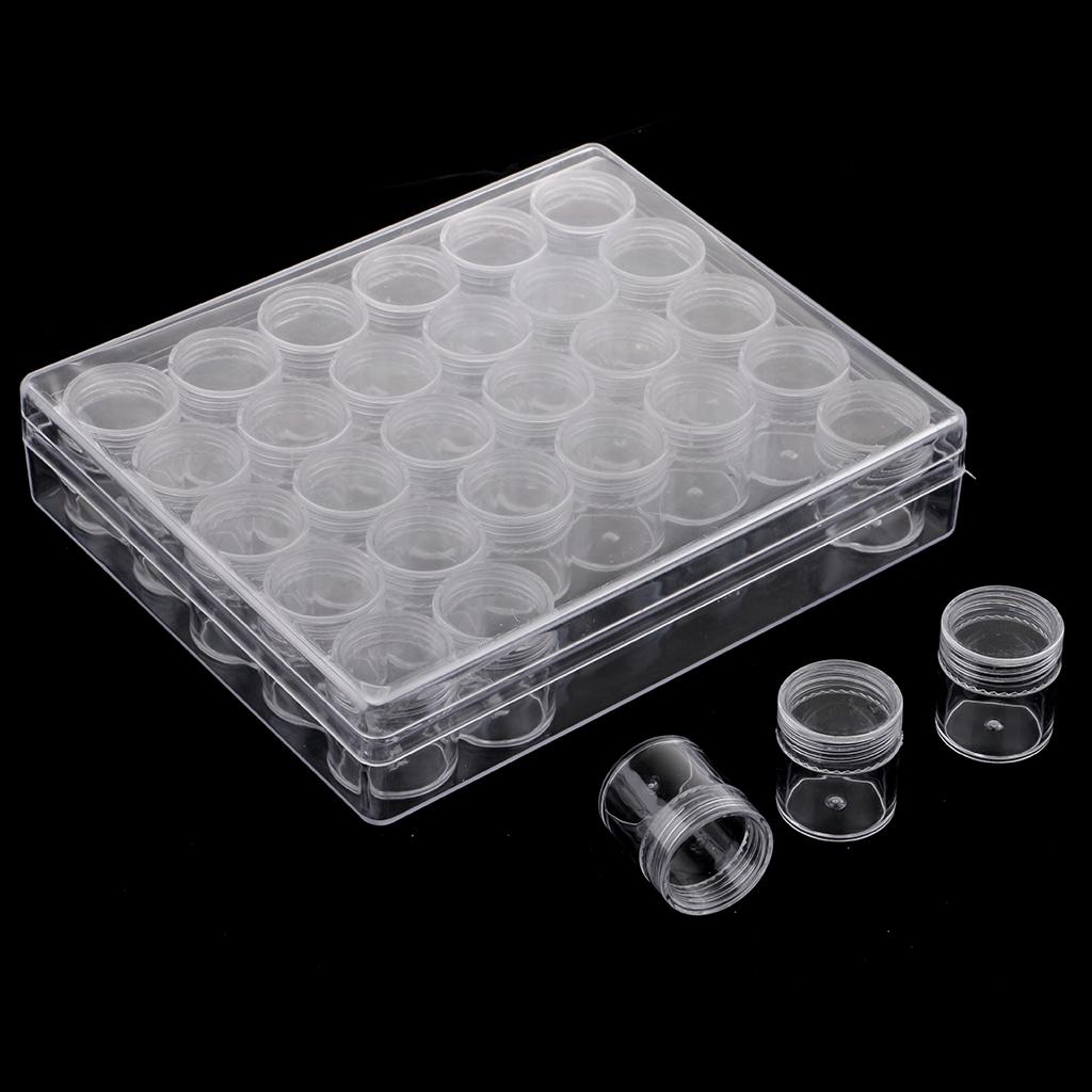 30Slots 6g Jars Storage Box  Bottle Small Vial Organizer Container