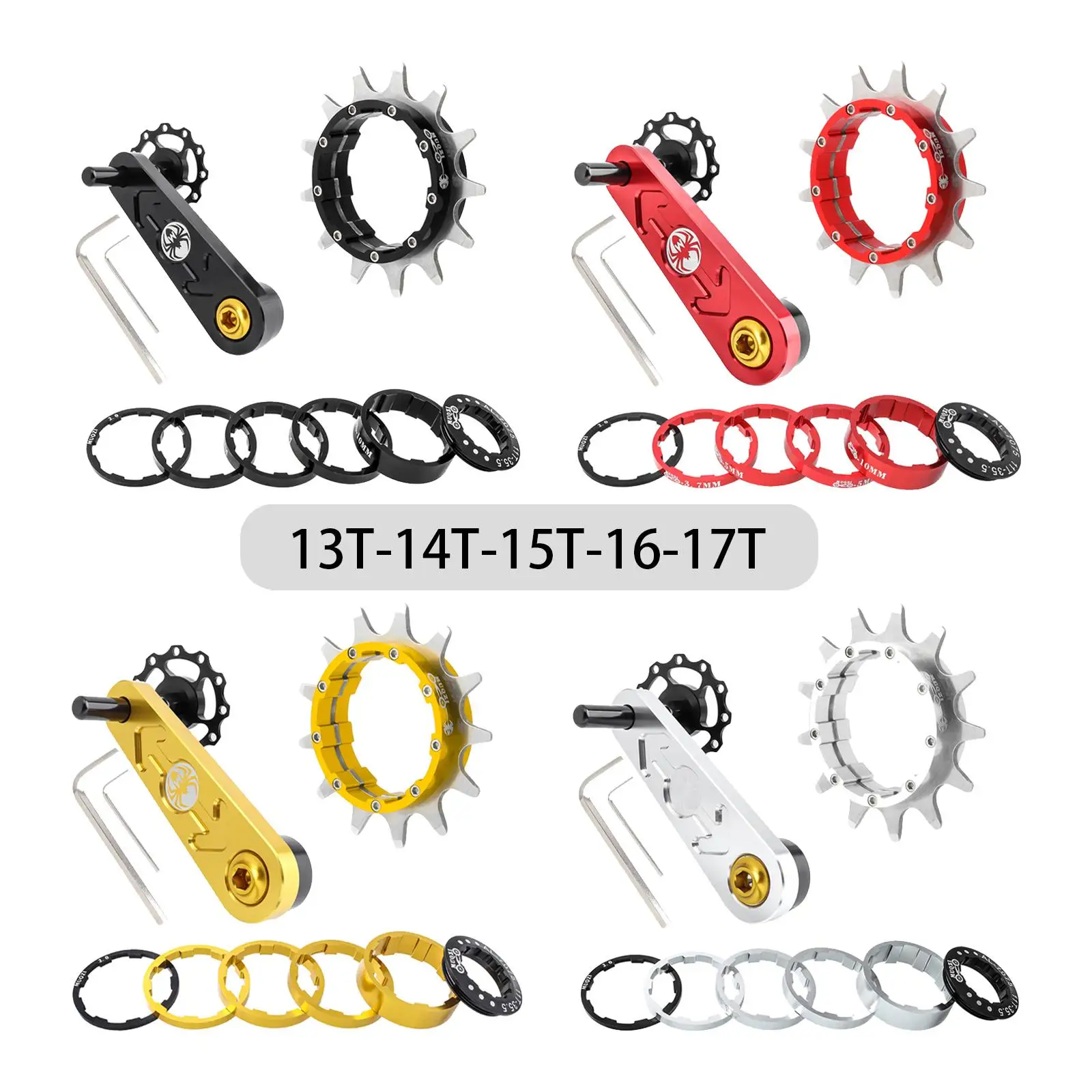 Bike Spacers Chain Tensioner Conversion for 13T/14T/15T/16T/17T