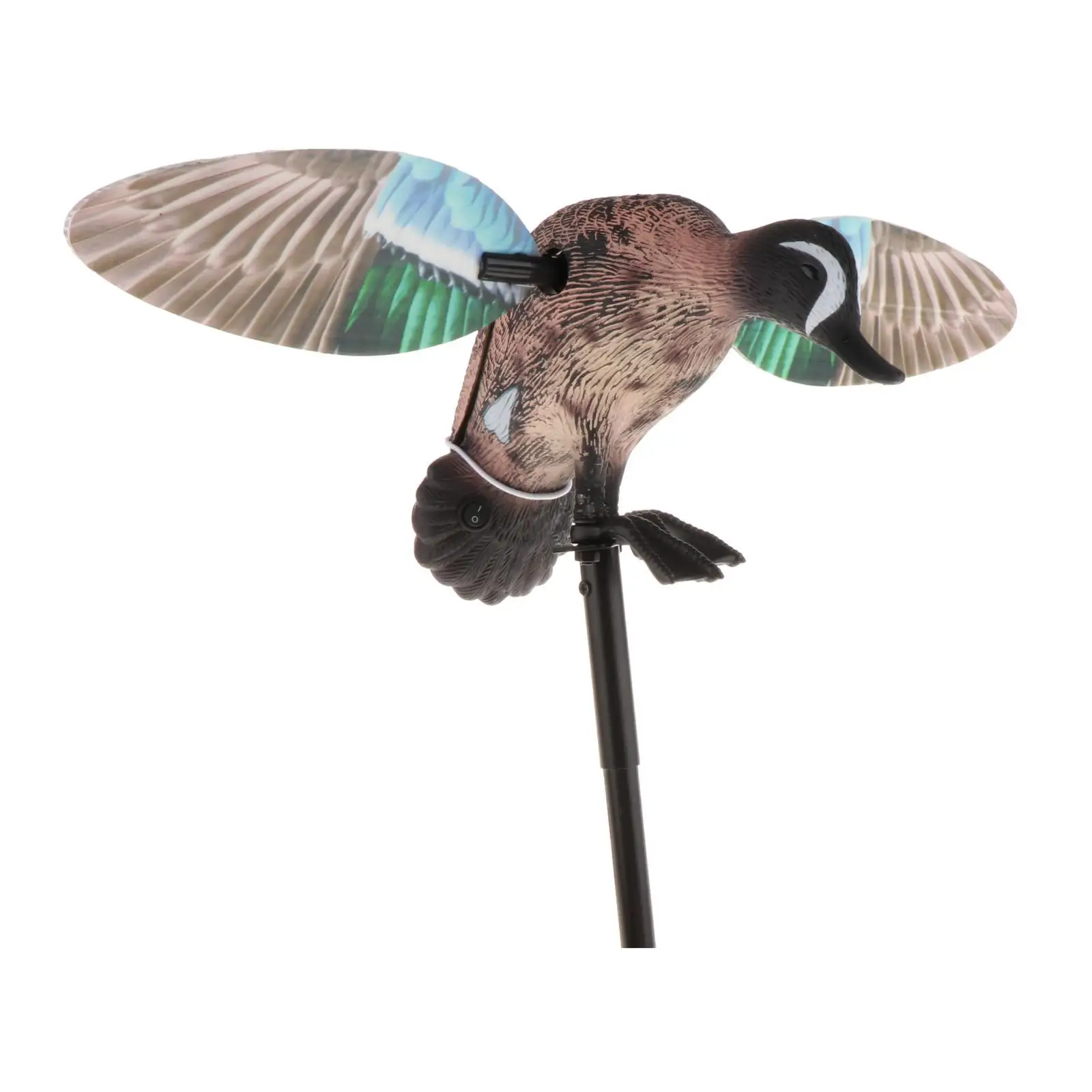 Outdoors Hunting Teal Duck  Decoy  Accessories Electric Mallards Attraction Drake with 37`` Support Stand Rod