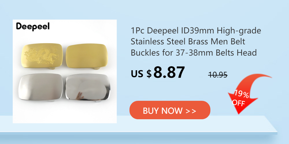 1Pc Deepeel 38mm High Quality Men's Belt Connection Leather Pin Buckles Solid Brass Belts Buckle with Rivet DIY Craft Decoration