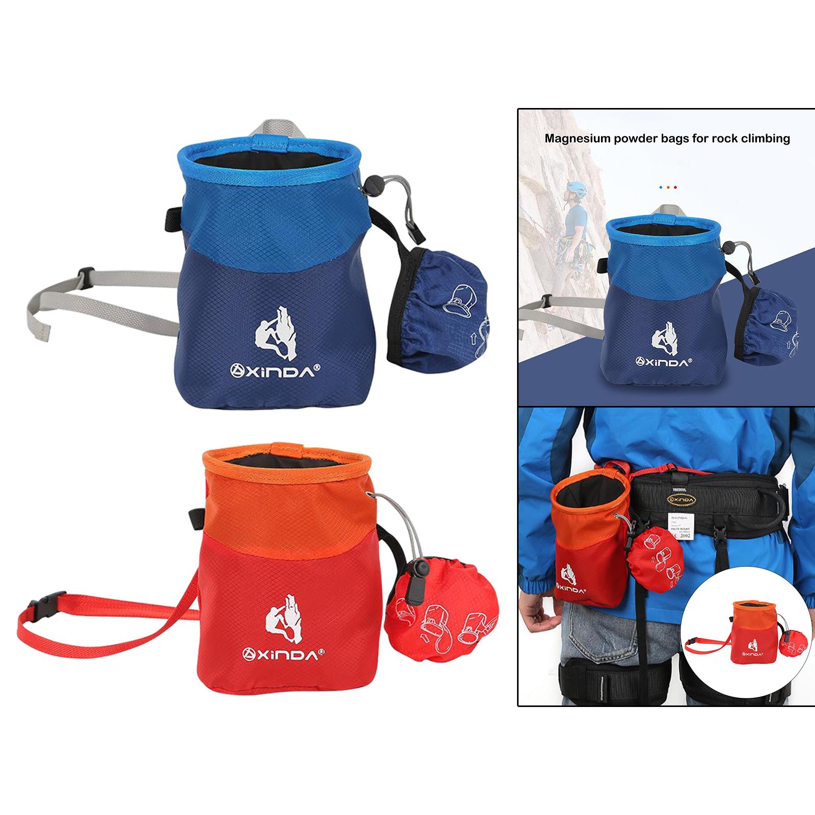 Rock Climbing Chalk Bag with  Belt Strap Great for Block Lifting Weight,  , Quick Opening And Closing