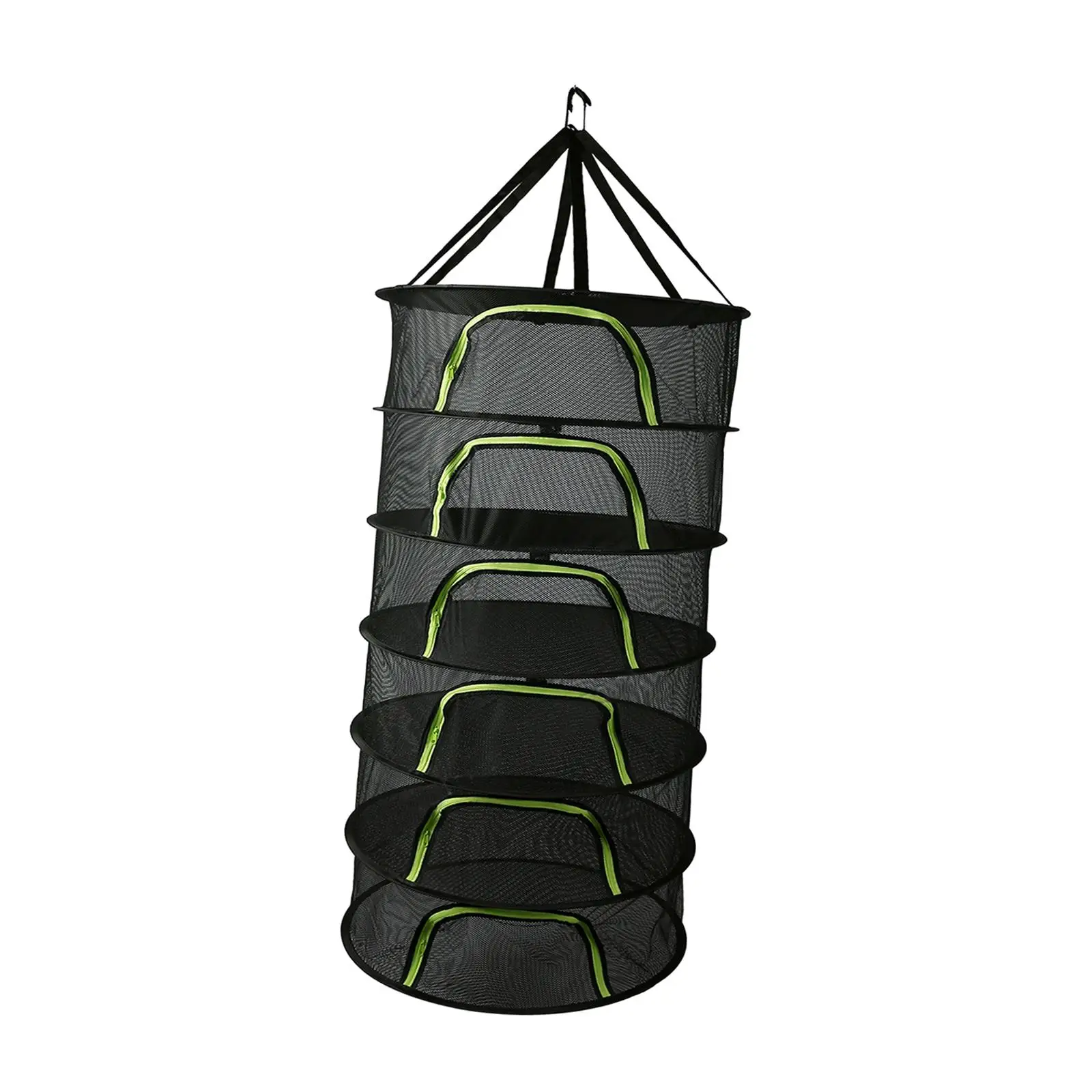 Plants Drying Rack Drying Net with Zipper Opening, Hanging Drying Fish Net, Hanging Mesh Dryer for Food Tea Clothes