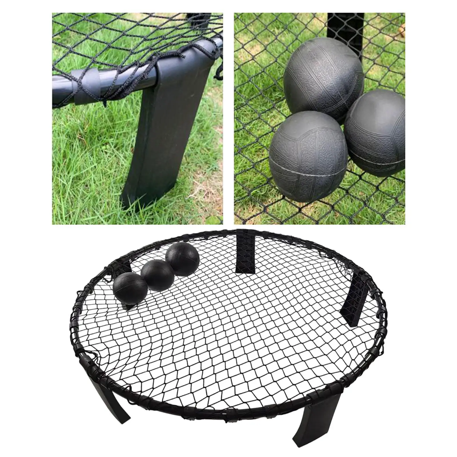 Beach Spike Game Set Outdoor Team Sports with 3 Balls Volleyball Net for Adults Family Summer Yard Lawn Fitness Equipment
