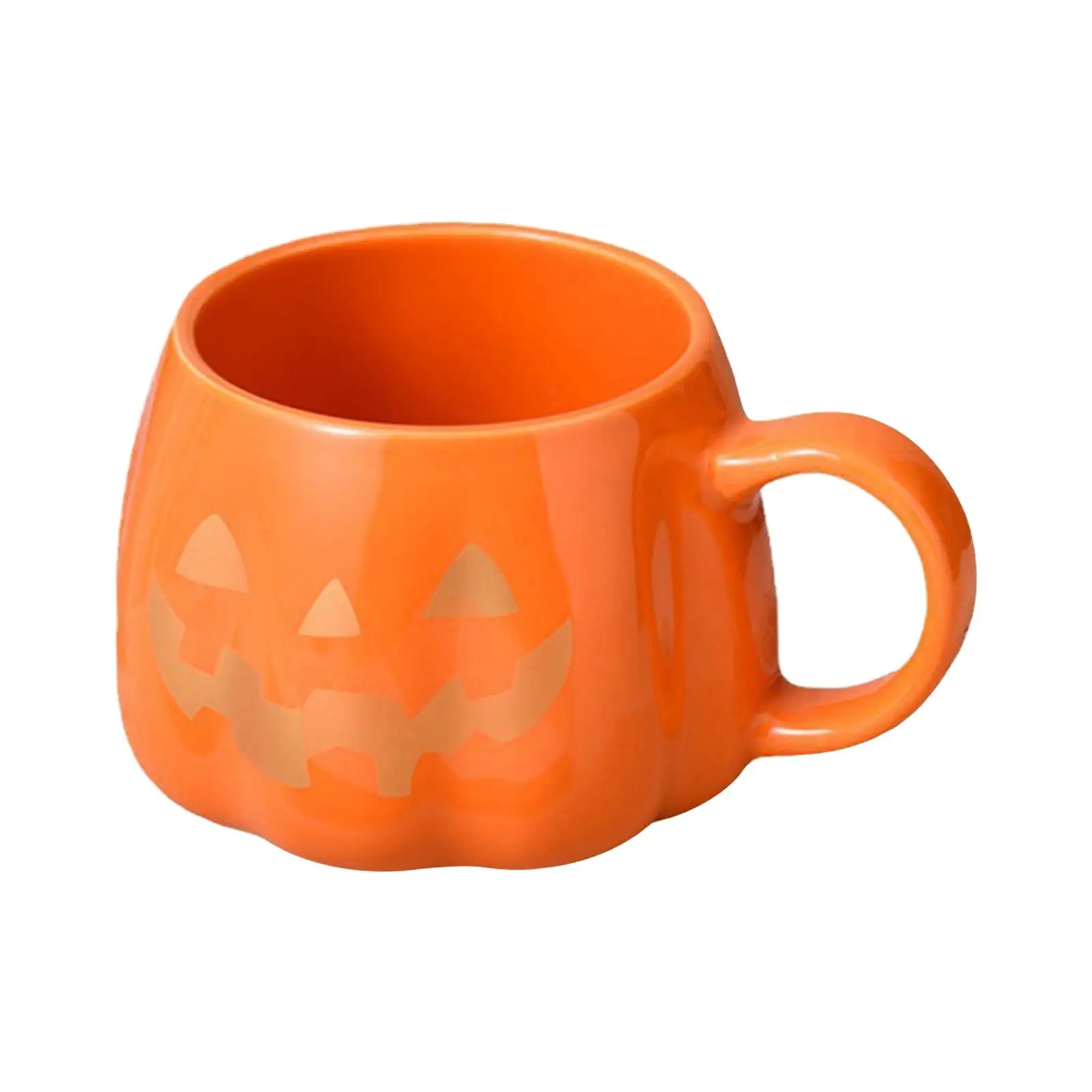 Ceramics Coffee Mug Milk Juice Cup Fun Pumpkin Shaped Mug Holiday Coffee Mug Halloween Mug for Men Kids Women Theme Party