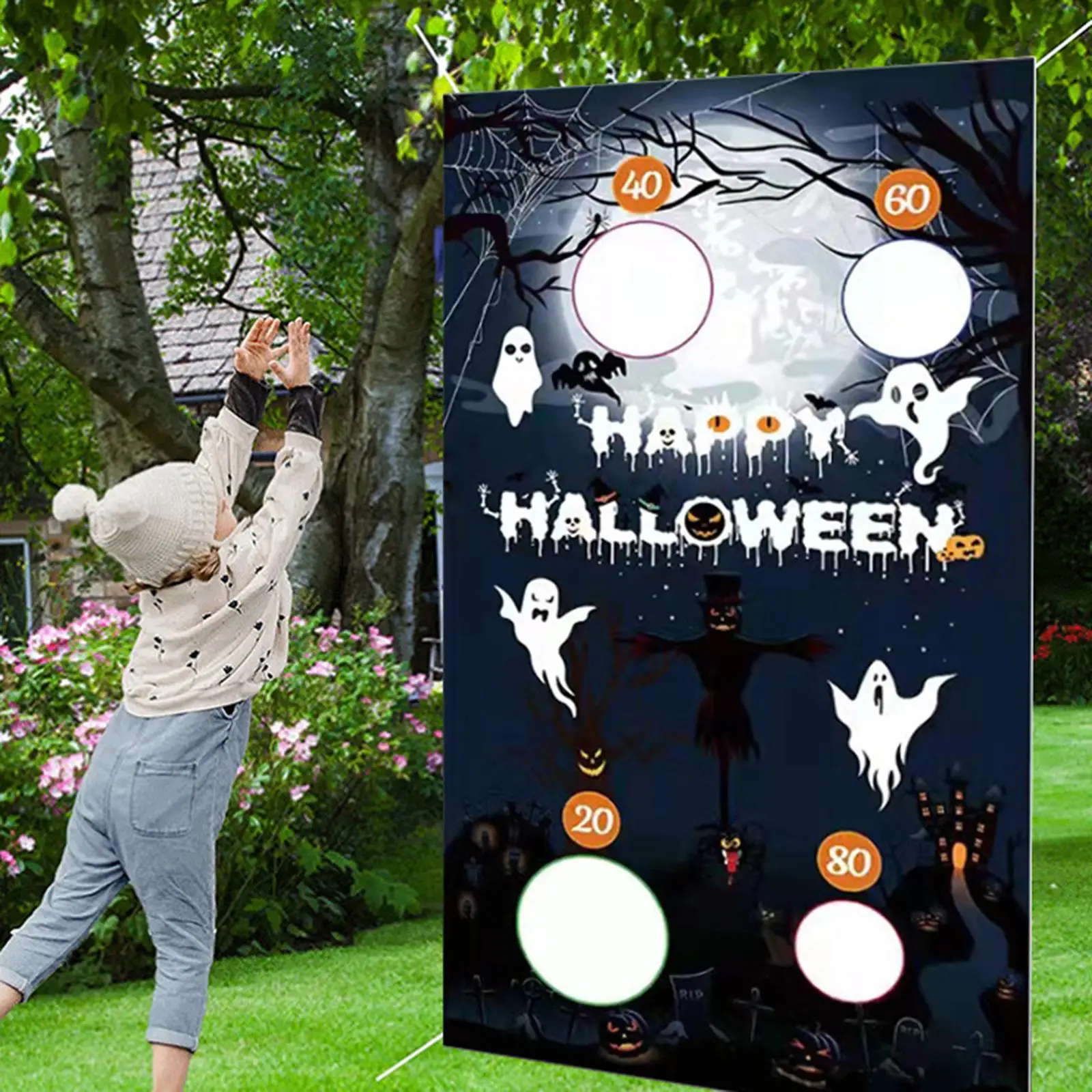 Reusable Halloween Toss Party Supplies Sandbag Throwing Game for Beach Courtyard Carnival Halloween Party Game