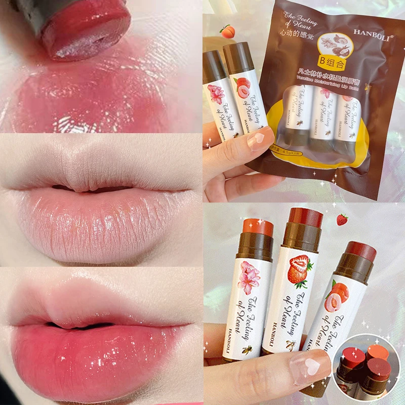 Best of Waterproof Fruit Lip Balm Peach Tea Color Lipstick Natural Lasting Moisturizing Lip Lines Color Changing Jelly Plump Lip Care Reviews & Tips