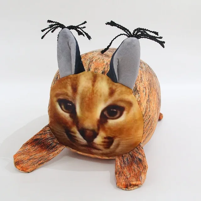 Floppa pelúcia brinquedo bonito desenho animado gato pelúcia cubo q