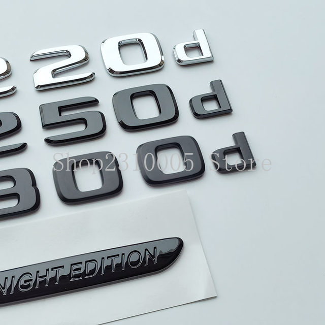 Lettres 3D V250d/V300d Nuit Pour Mercedes Classe V W447 - Emblème ABS Argent - NIBOTT