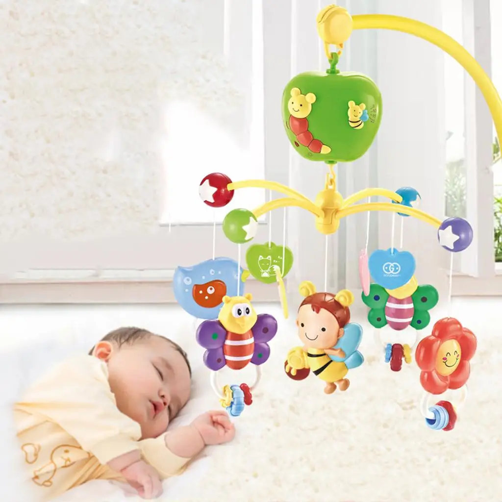 Baby MusicalMobile, Infant Bed Decoration Toy Hanging Rotating Bell with Melodies 